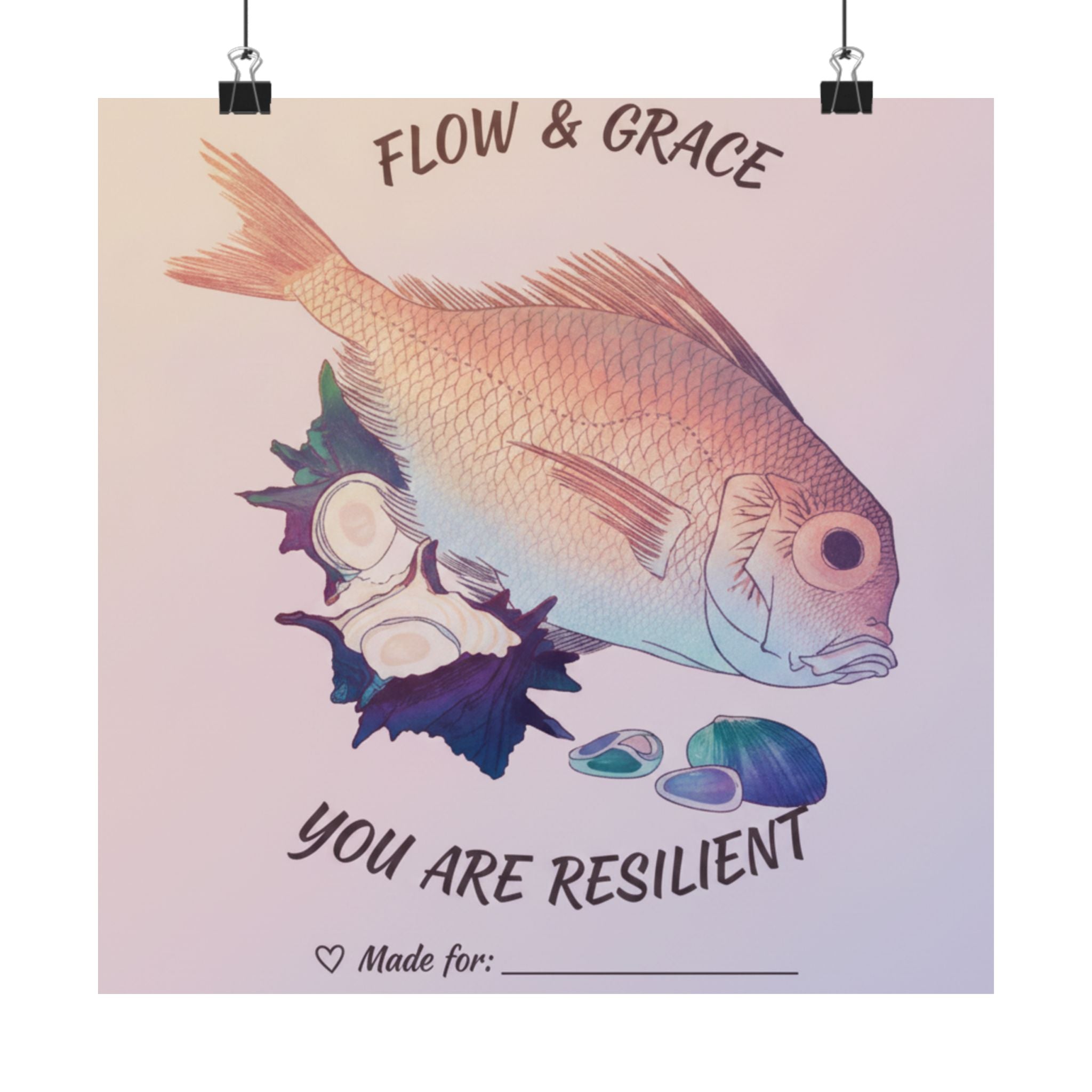 Affirmation — Tai Fish And Top-Shells — Matte Poster