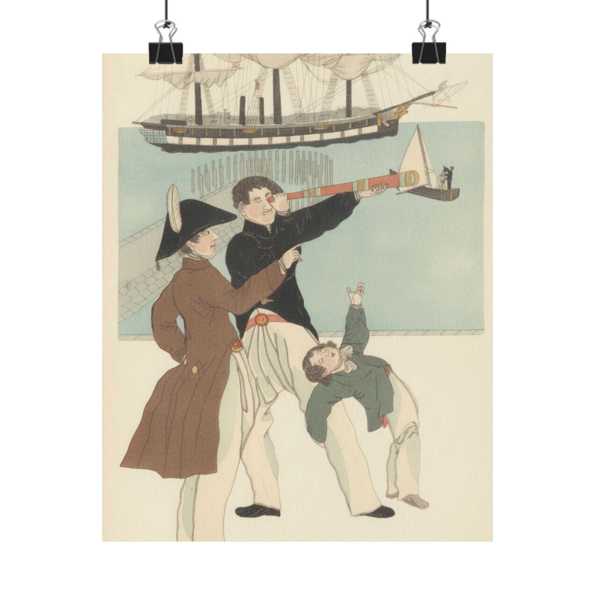 Botanical — Russians Enjoying A Holiday In Yokohama (Yokohama Kyūjitsu Roshiajin Yūkō) — Matte Poster