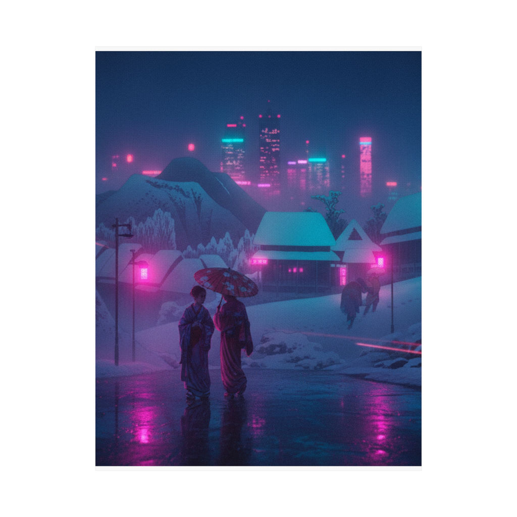 Neon Noir — Evening Snow — Matte Poster
