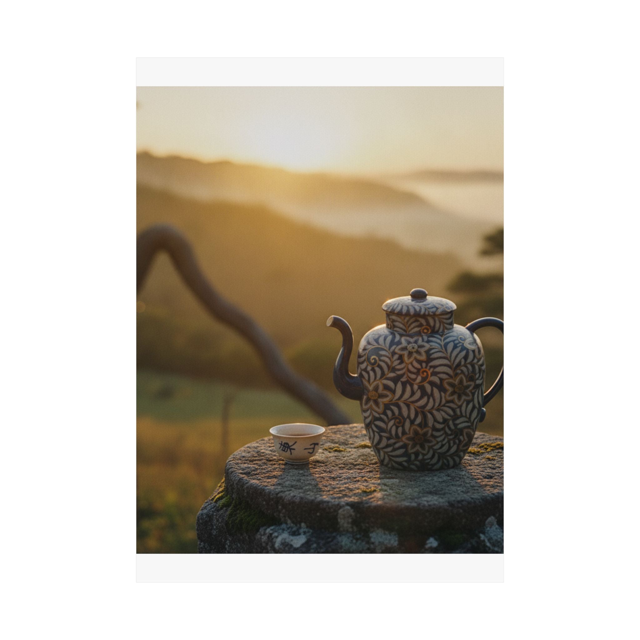 Scenic Nature — Wine Pot And Cup — Matte Poster