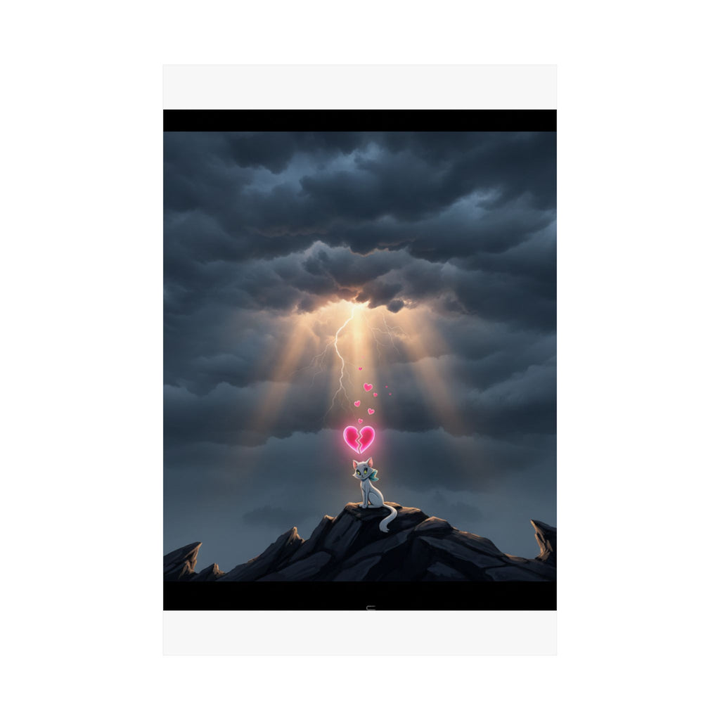 Dramatic Storm — Cat — Matte Poster
