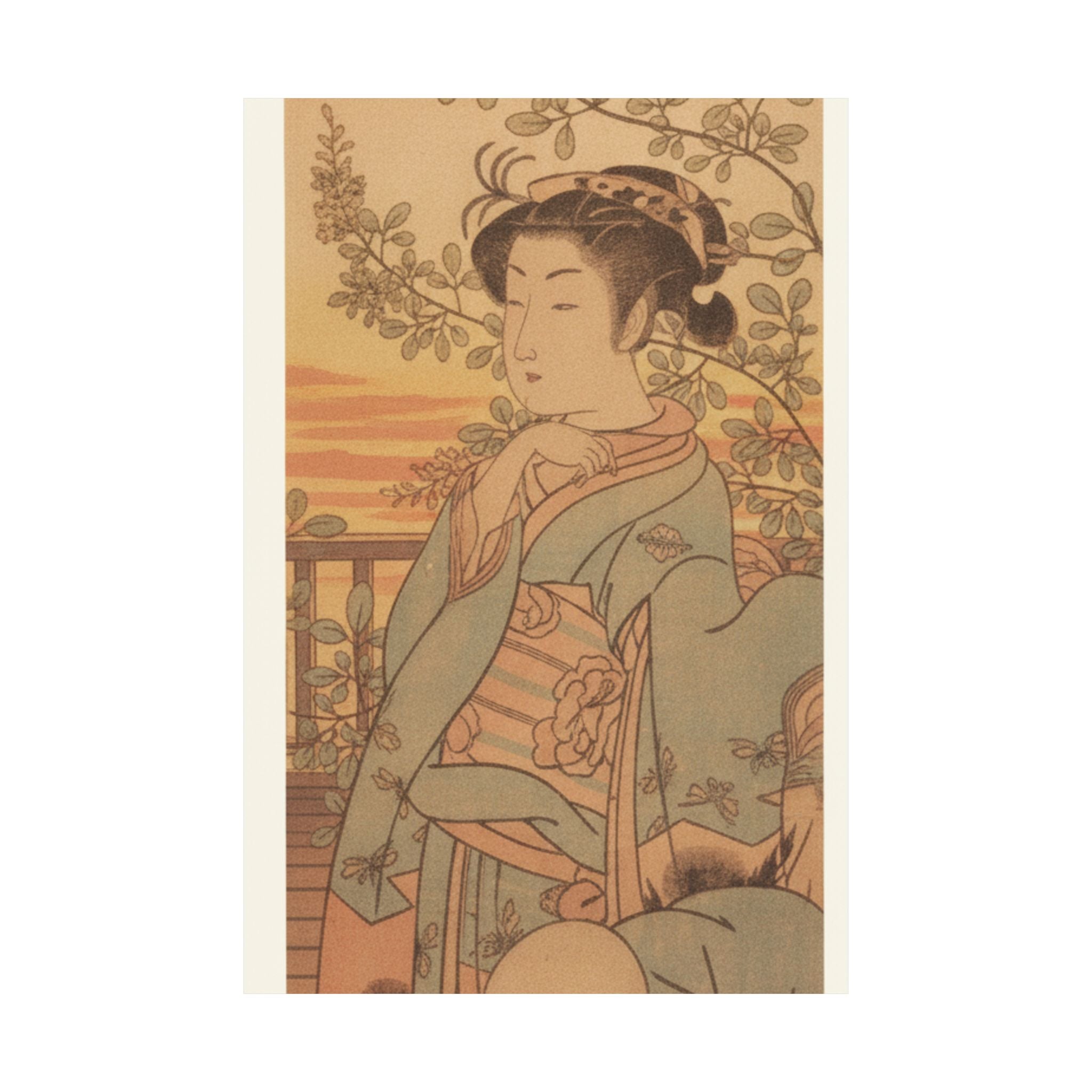 Southern Sunset — A Young Lady And Her Boy Servant — Matte Poster