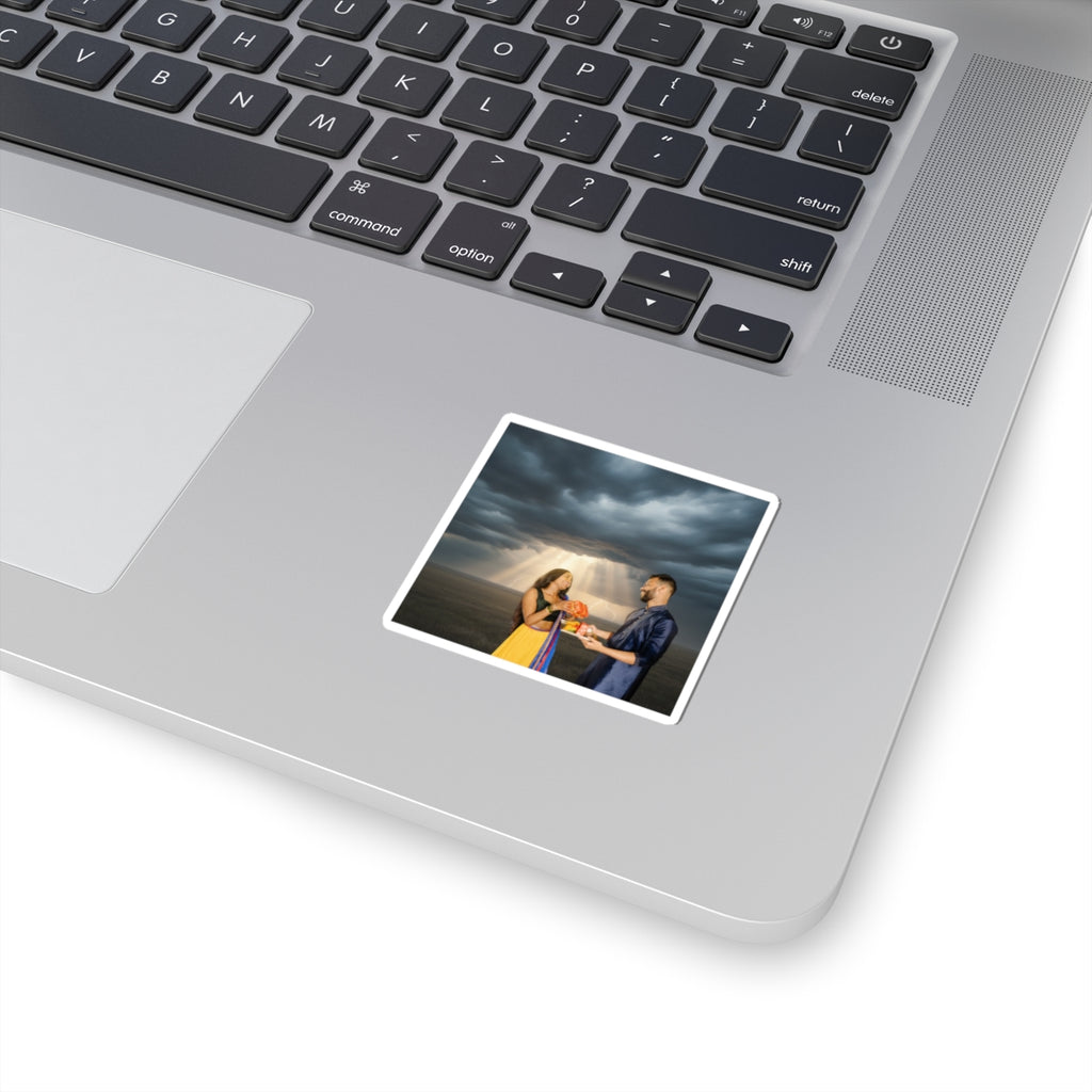 Dramatic Storm — Person — Kiss-Cut Sticker