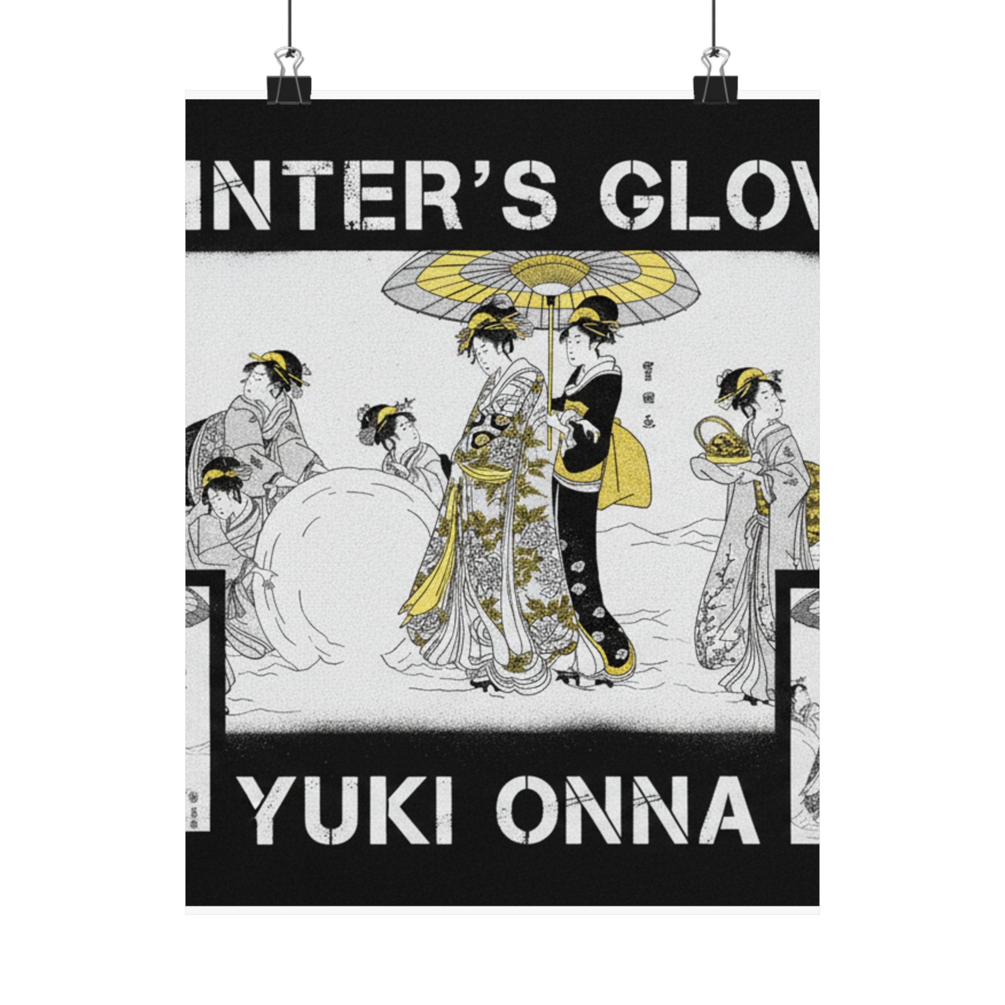 Streetwear Collage — Courtesans And Attendants Making A Giant Snowball — Matte Poster