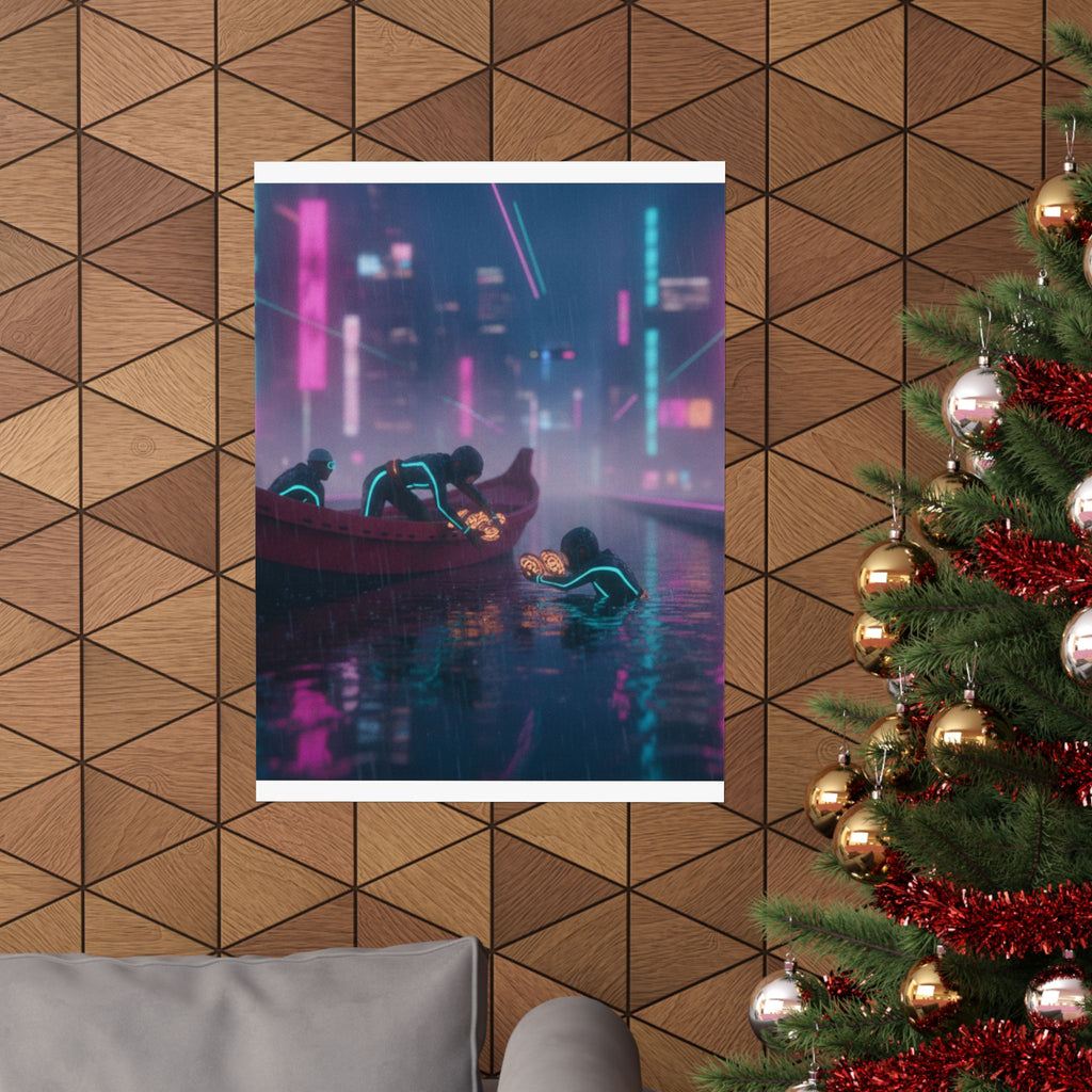 Neon Noir — Seishu Awabi-Tori No Zu — Matte Poster