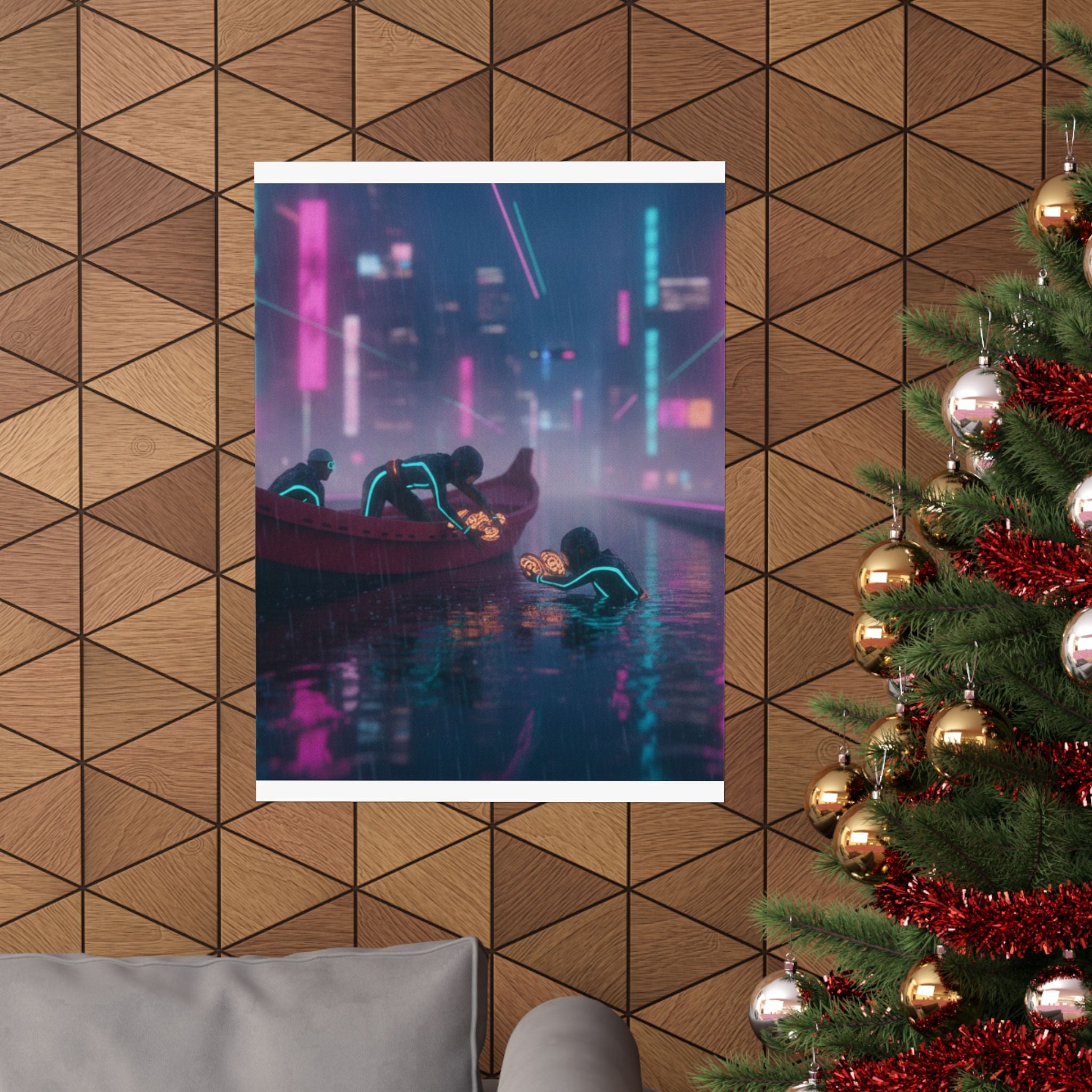 Neon Noir — Seishu Awabi-Tori No Zu — Matte Poster
