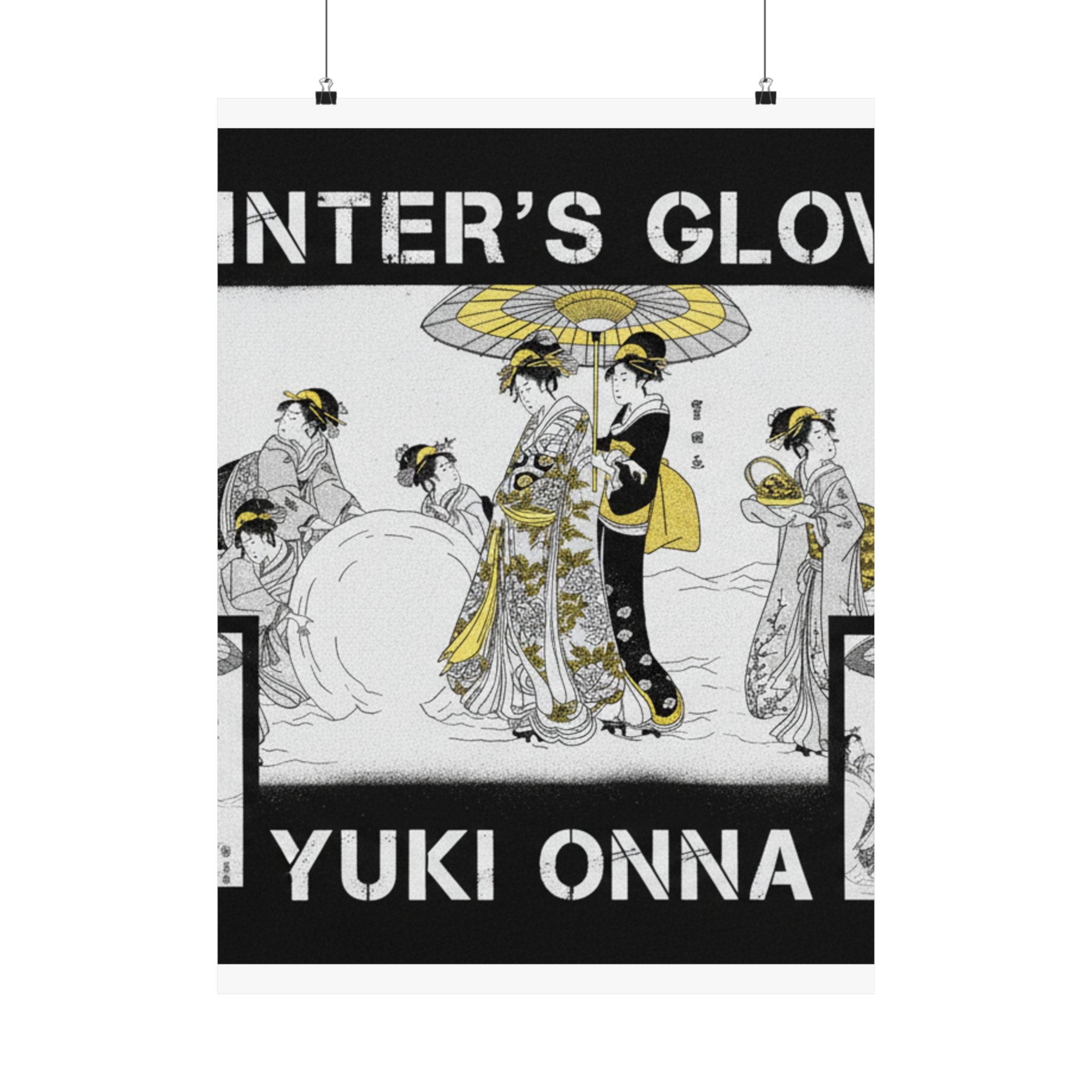 Streetwear Collage — Courtesans And Attendants Making A Giant Snowball — Matte Poster