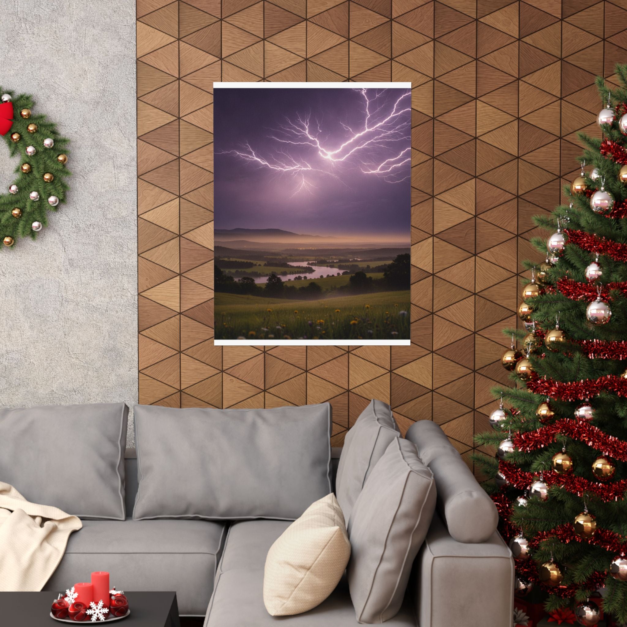 Scenic Nature — Lightning — Matte Poster