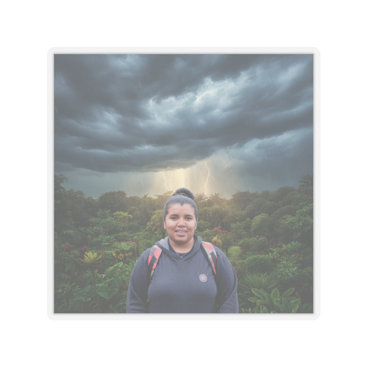 Dramatic Storm kiss-cut sticker — product view 3