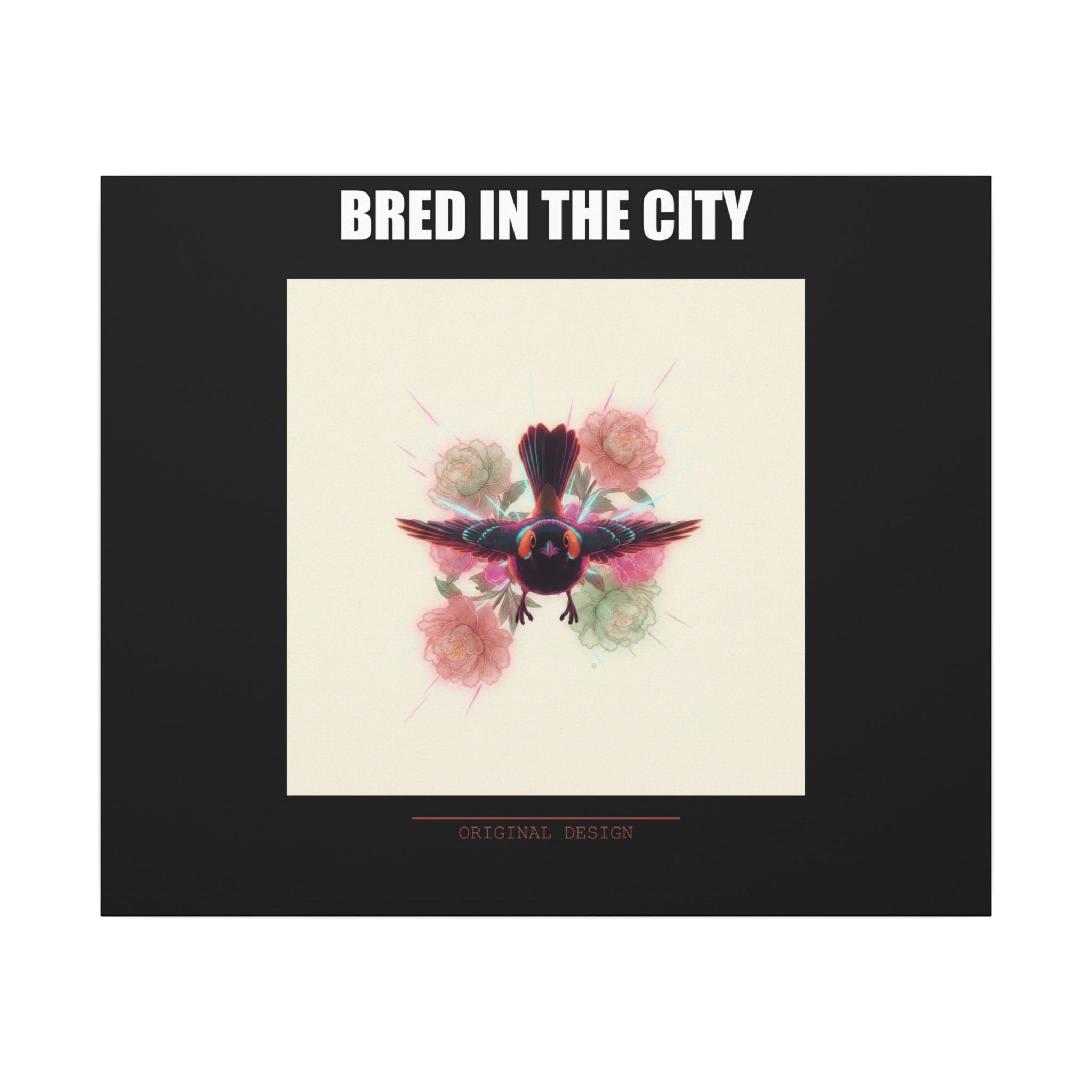 BRED IN THE CITY Flying Bird & Roses Matte Canvas