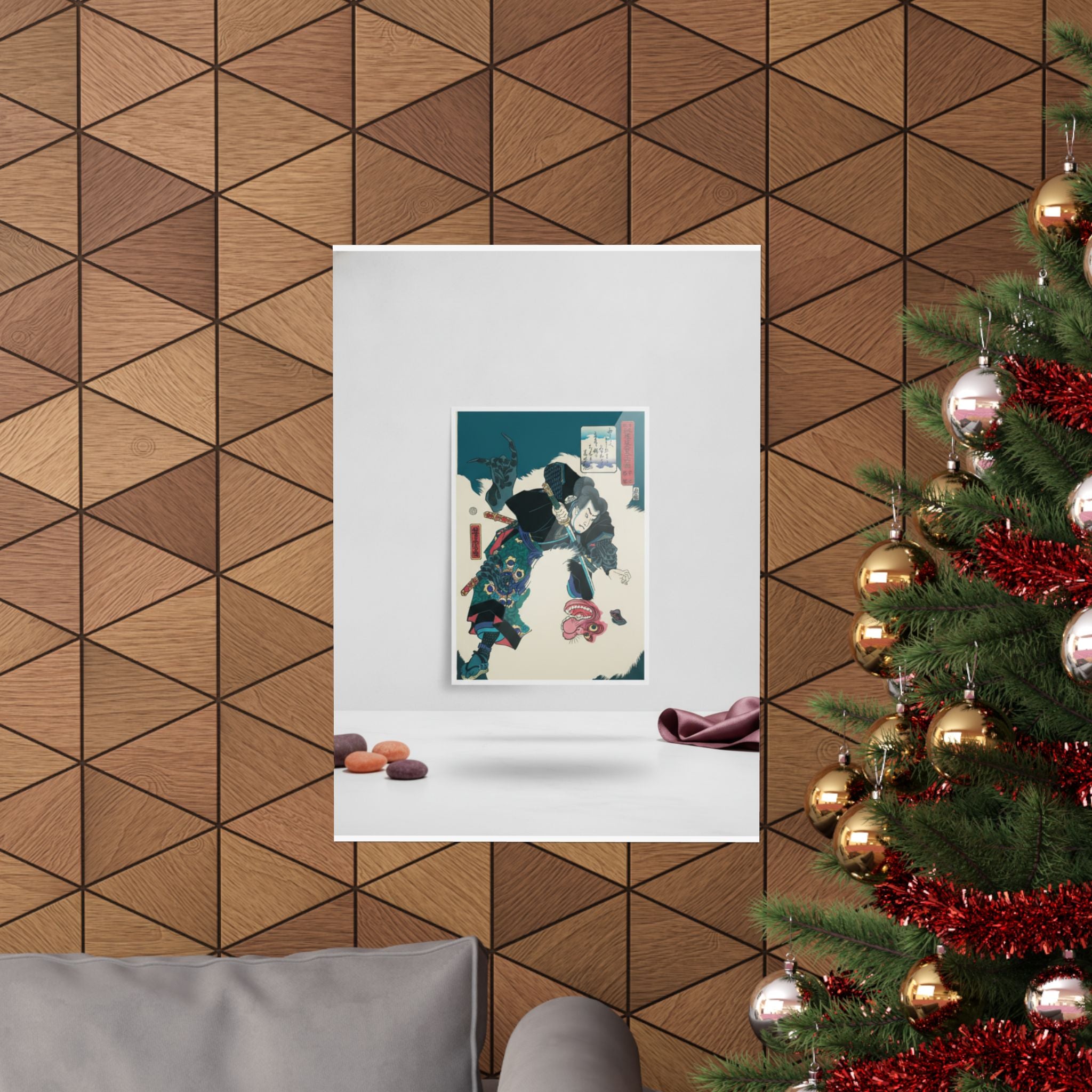 Product Marketing — The Warrior Slaying The Giant White Hihi — Matte Poster