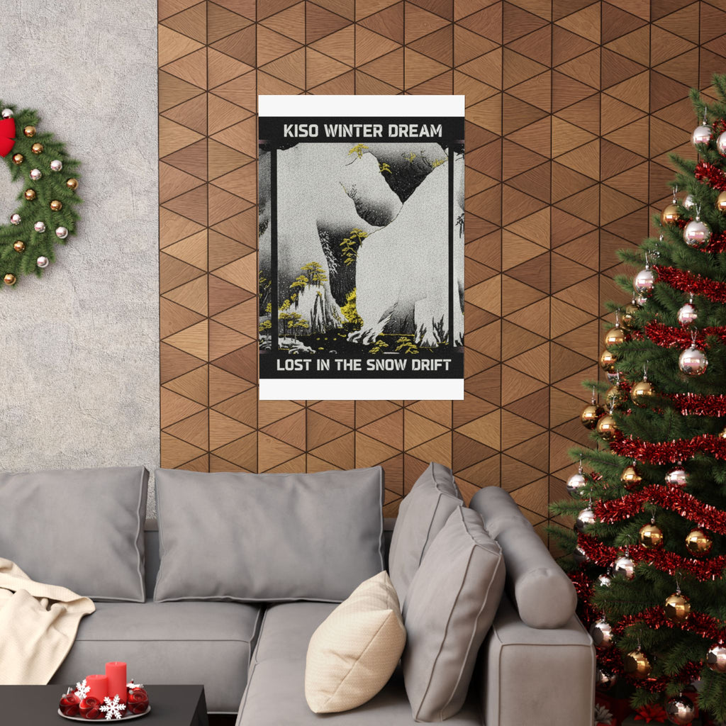 Streetwear Collage — Kiso Gorge In The Snow — Matte Poster