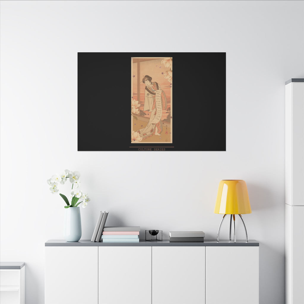 STREET CERTIFIED | The Second Yamashito Kinsaku As A Courtesan Standing In A Room — Matte Canvas