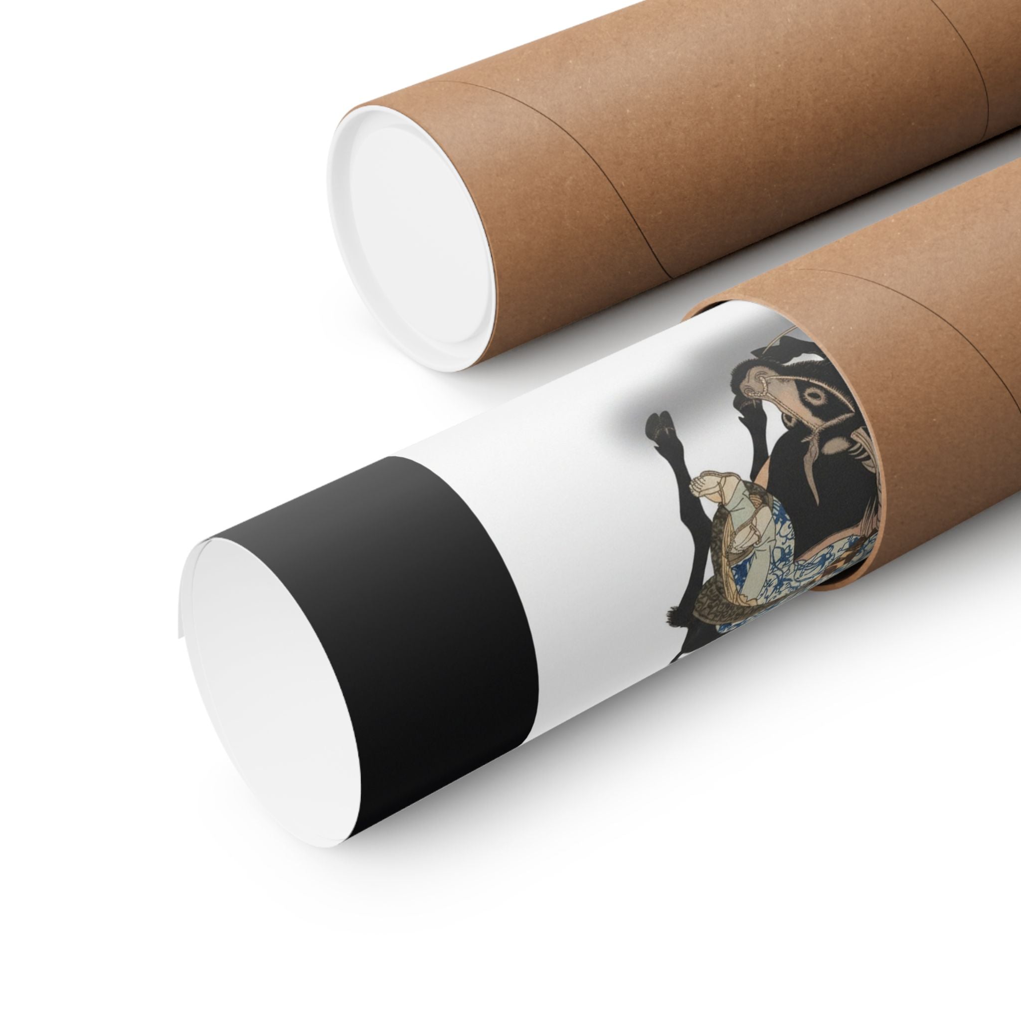 THOUSAND YEAR FIRE | Roshungi (Chinese, Lu Zhunyi) As A Woman With A Pipe Riding On A Buffalo — Matte Poster