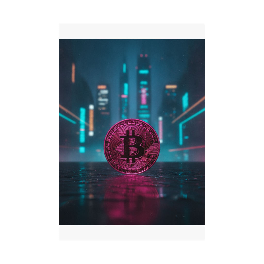 Neon Noir — Coin — Matte Poster