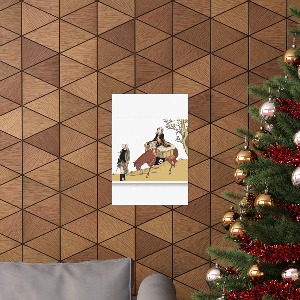 Ecommerce Main — Version Of Legend Of Michizane: Woman Riding Ox Which A Man Is Leading — Matte Poster