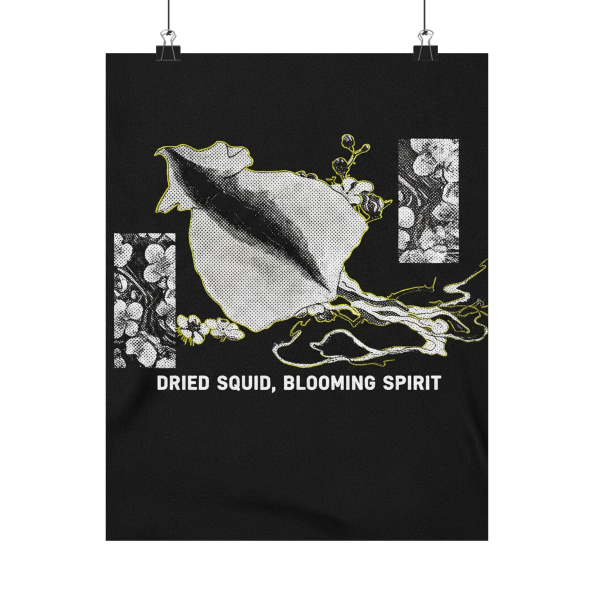 Streetwear Collage — Dried Cuttle-Fish And Plum Blossoms — Matte Poster