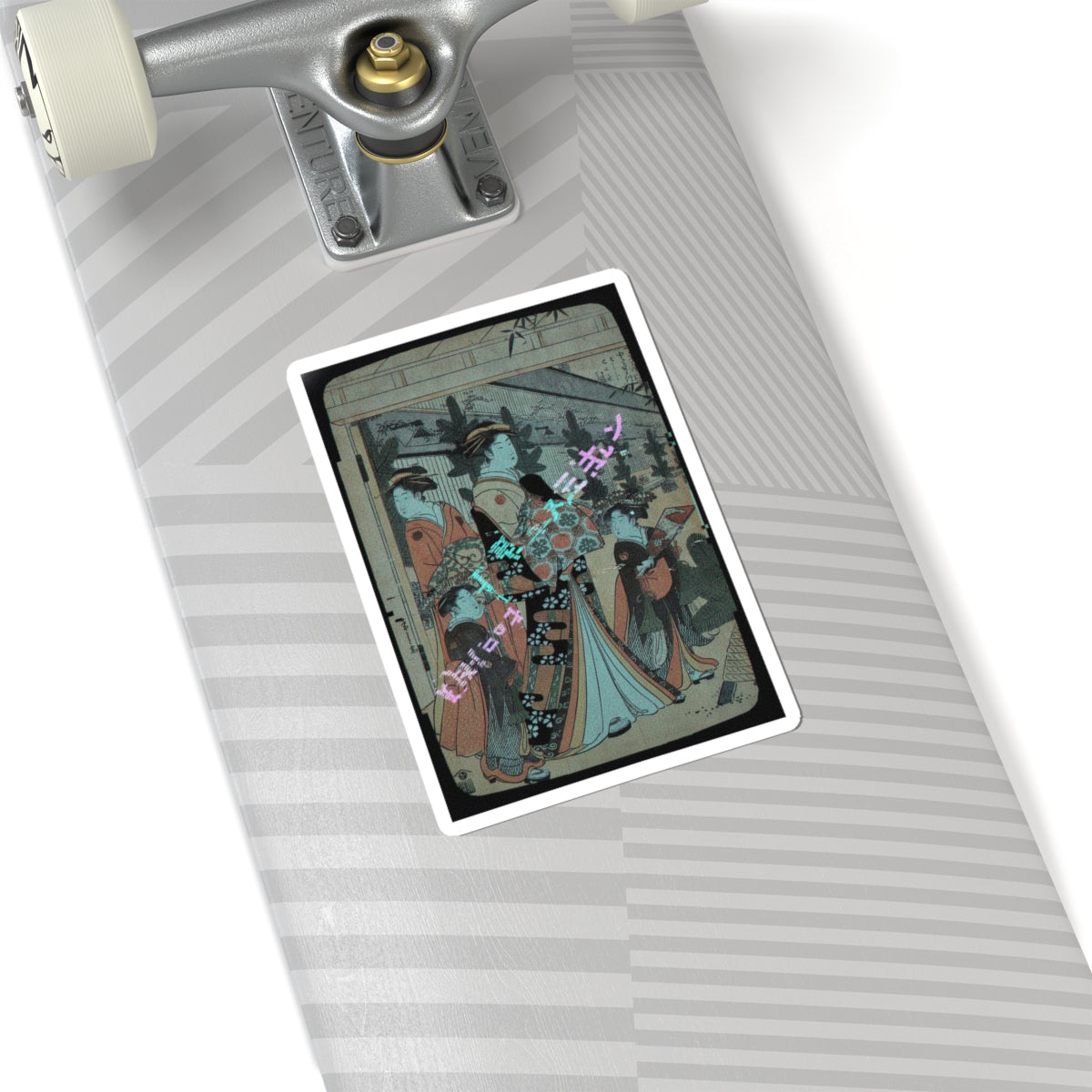 Glitch Culture — Two Oiran With Two Female Attendants In The Yoshiwara — Kiss-Cut Sticker