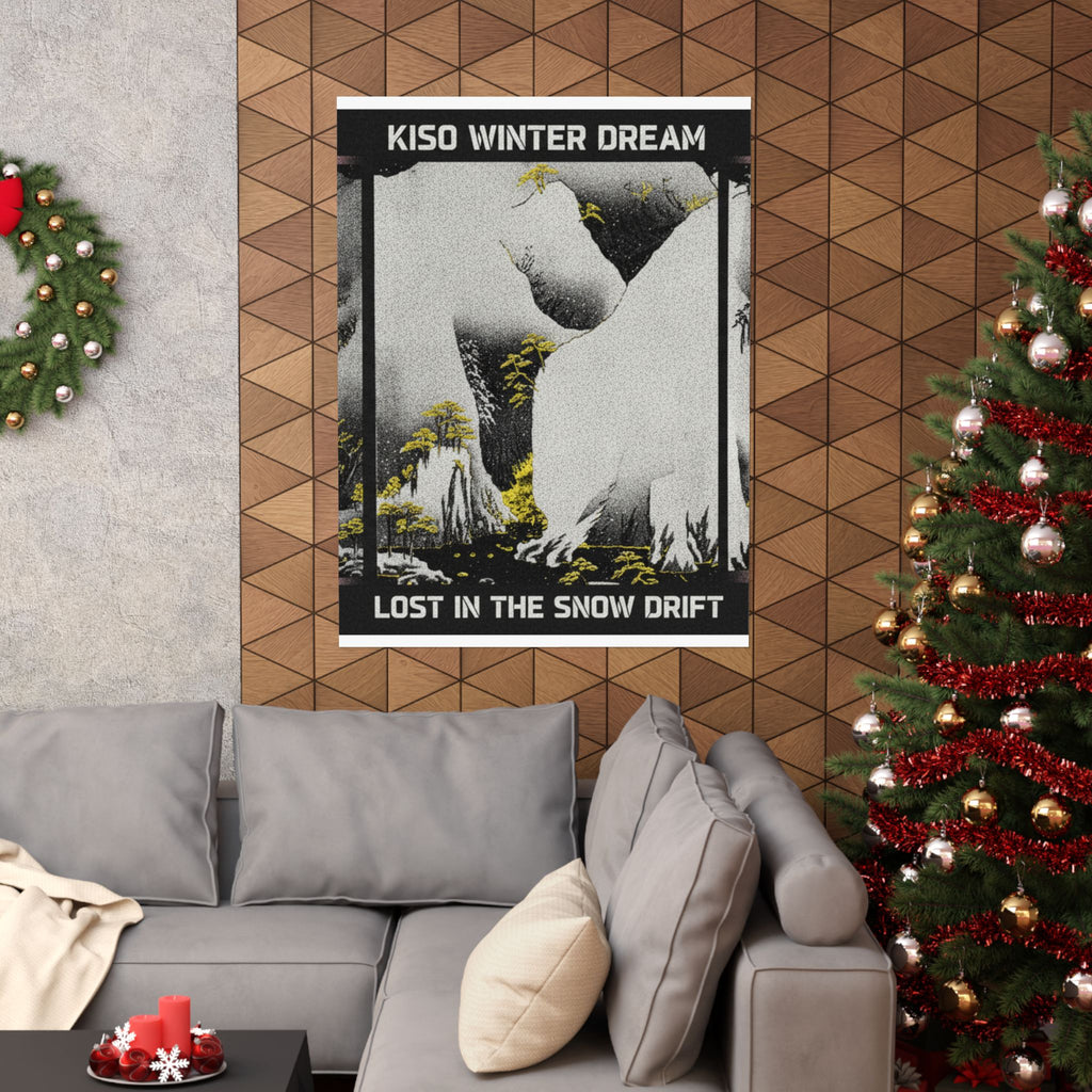 Streetwear Collage — Kiso Gorge In The Snow — Matte Poster