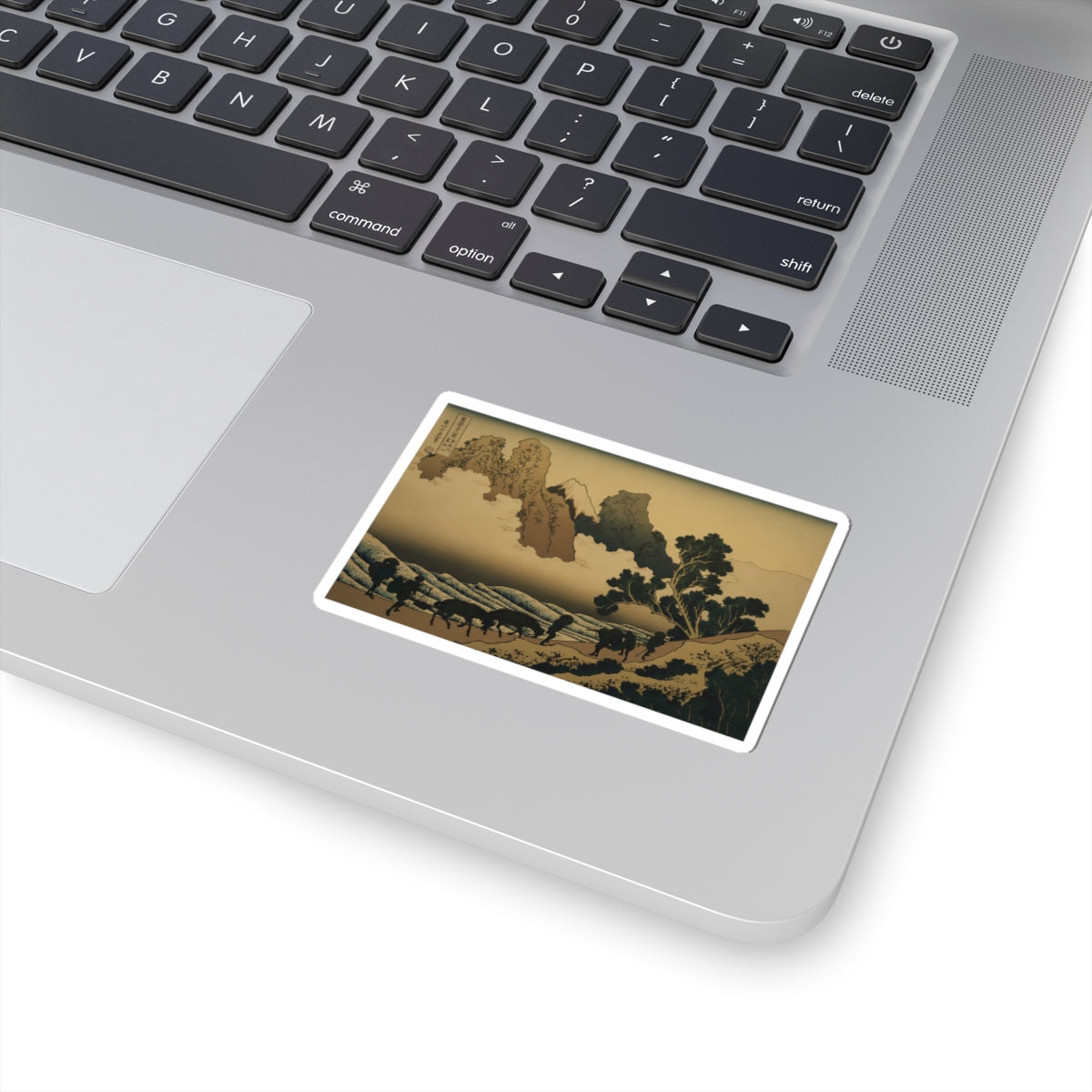 Scenic Nature — View From The Other Side Of Fuji From The Minobu River (Minobugawa Ura Fuji), Fr — Kiss-Cut Sticker