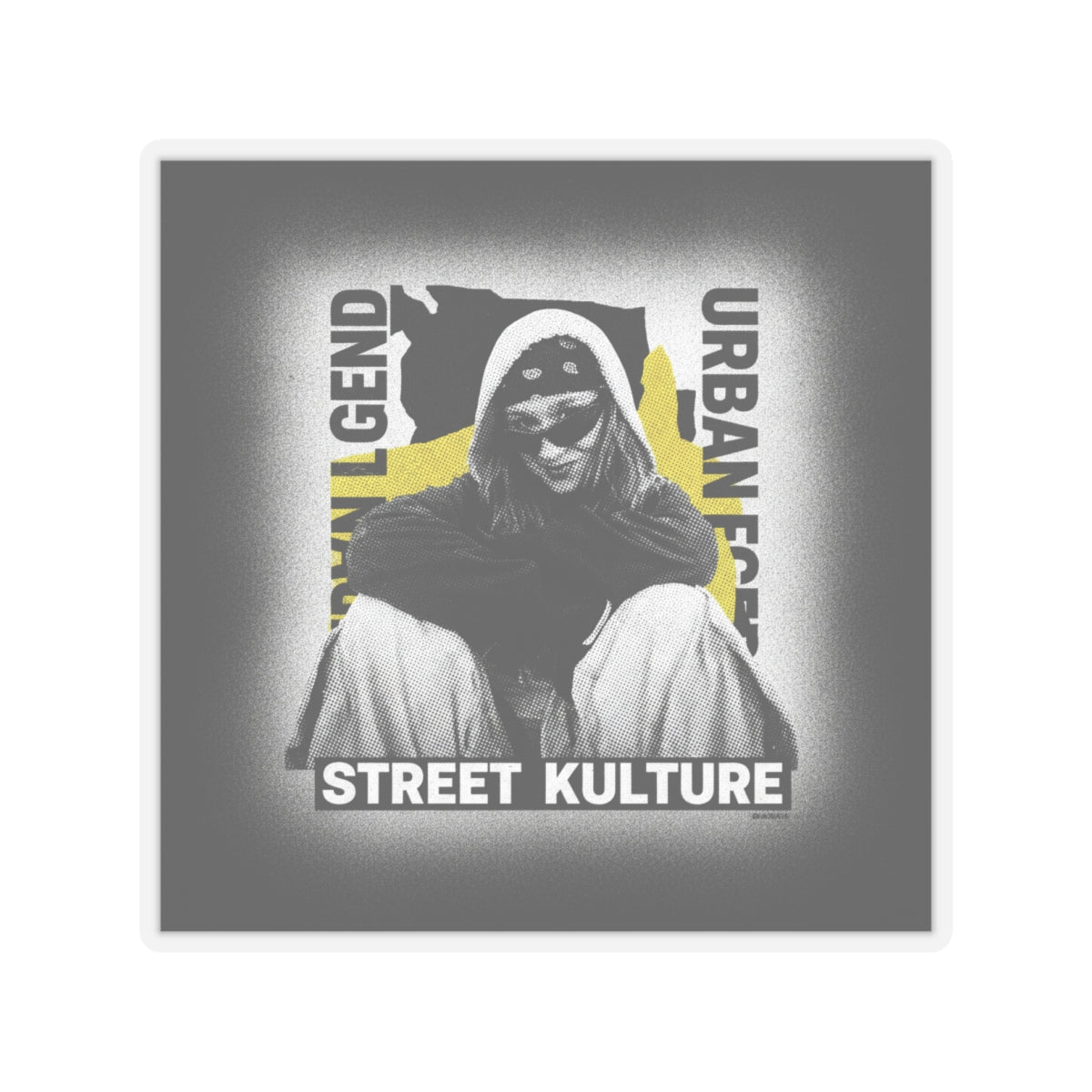 Streetwear Collage — Person — Kiss-Cut Sticker