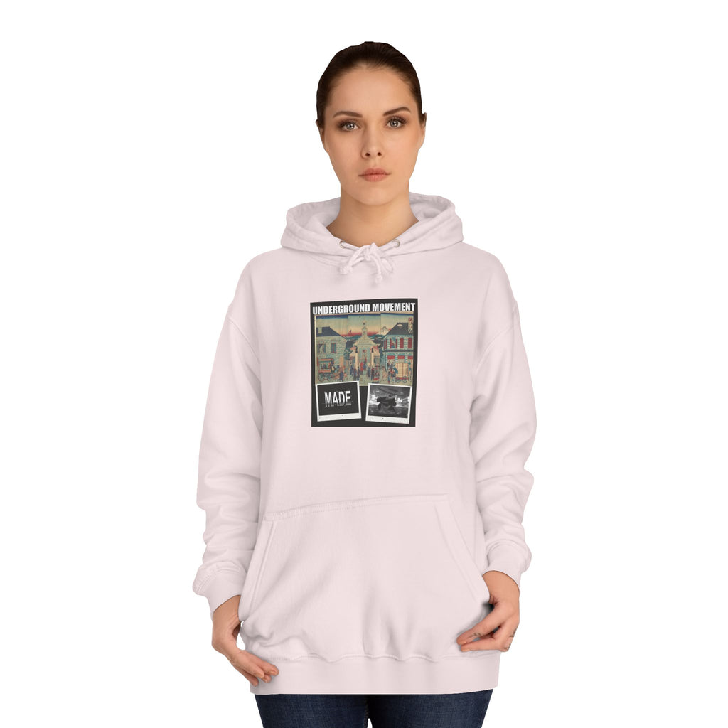 UNDERGROUND MOVEMENT | Illustration Of Foreign Residences And The Catholic Church In Yokohama (Yokohama Collage Tee — Hoodie