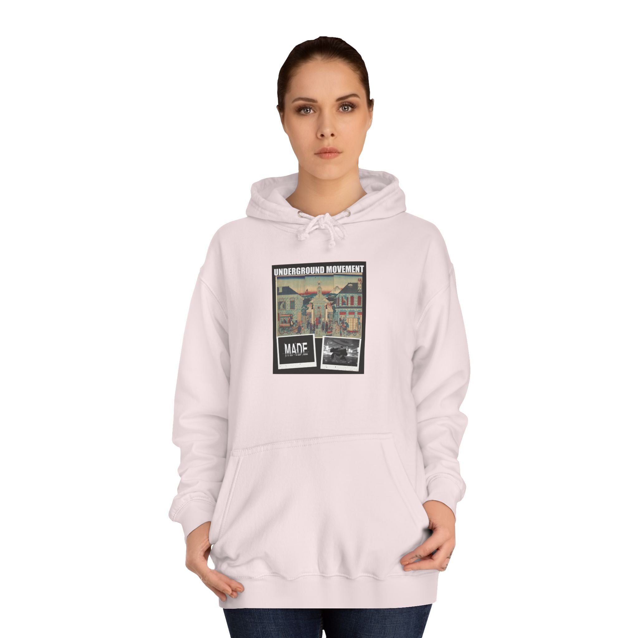 UNDERGROUND MOVEMENT | Illustration Of Foreign Residences And The Catholic Church In Yokohama (Yokohama Collage Tee — Hoodie