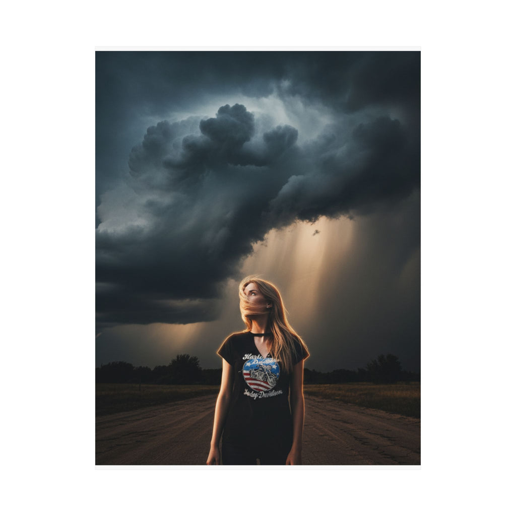 Dramatic Storm — Person — Matte Poster