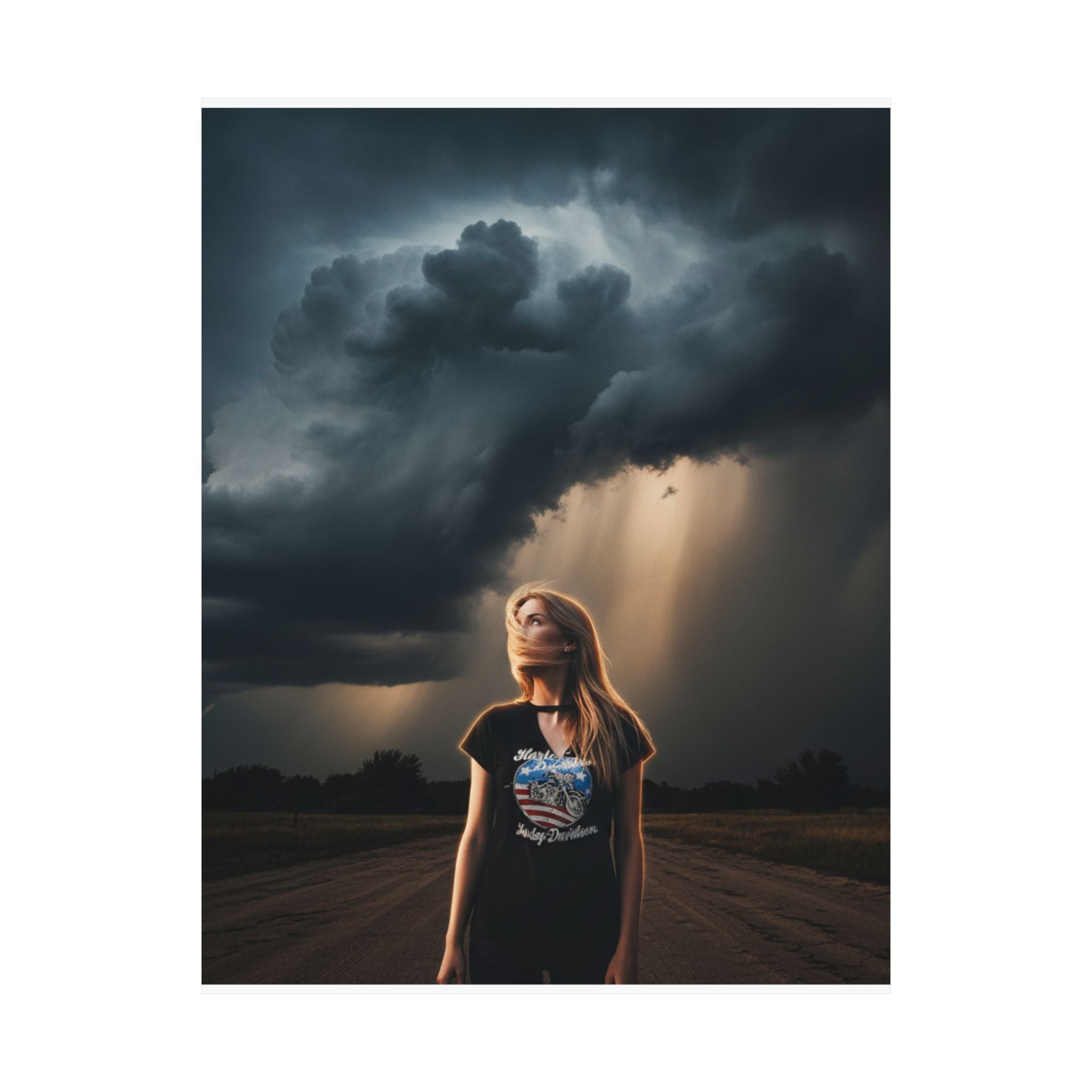 Dramatic Storm — Person — Matte Poster