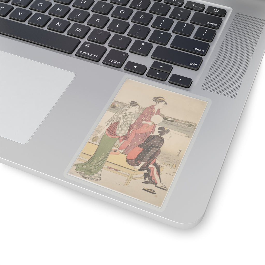 Watercolor — Evening On The Banks Of The Sumida River — Kiss-Cut Sticker