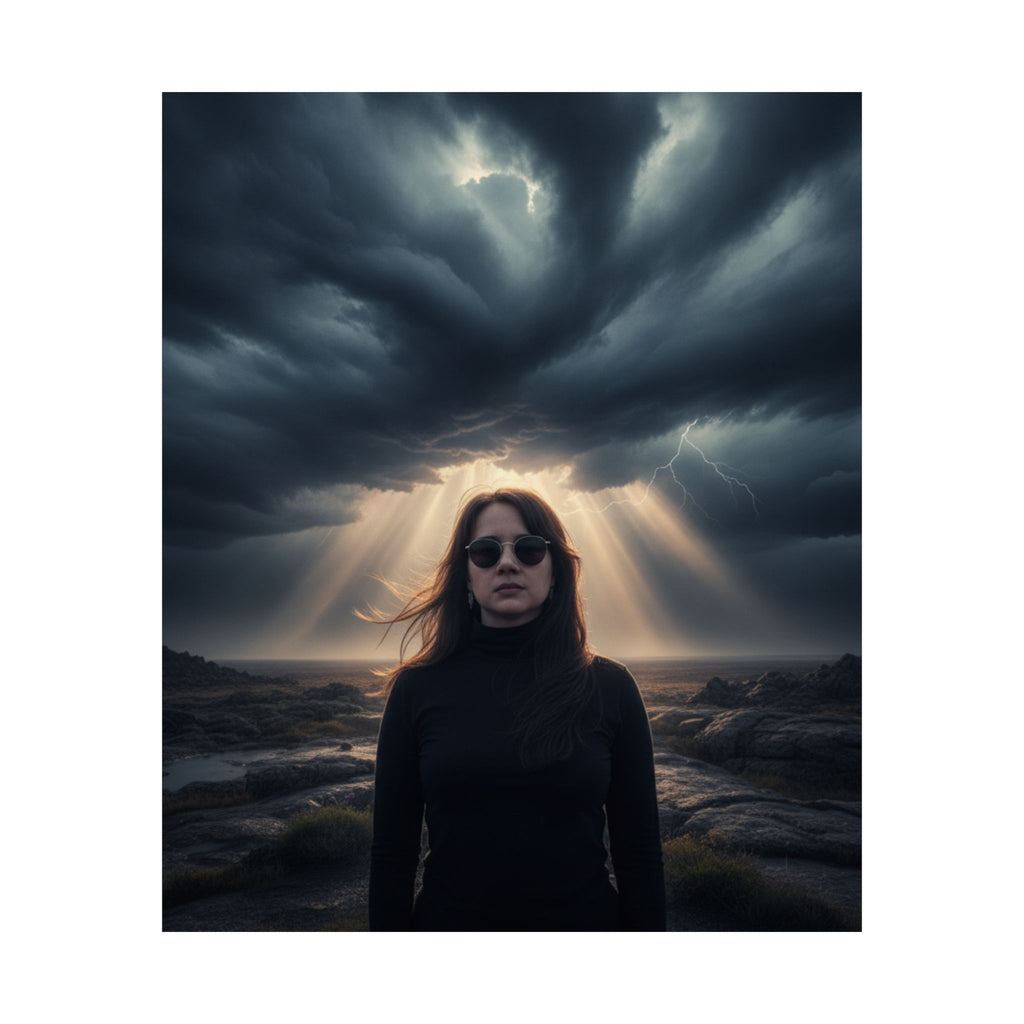 Dramatic Storm — Person — Matte Poster