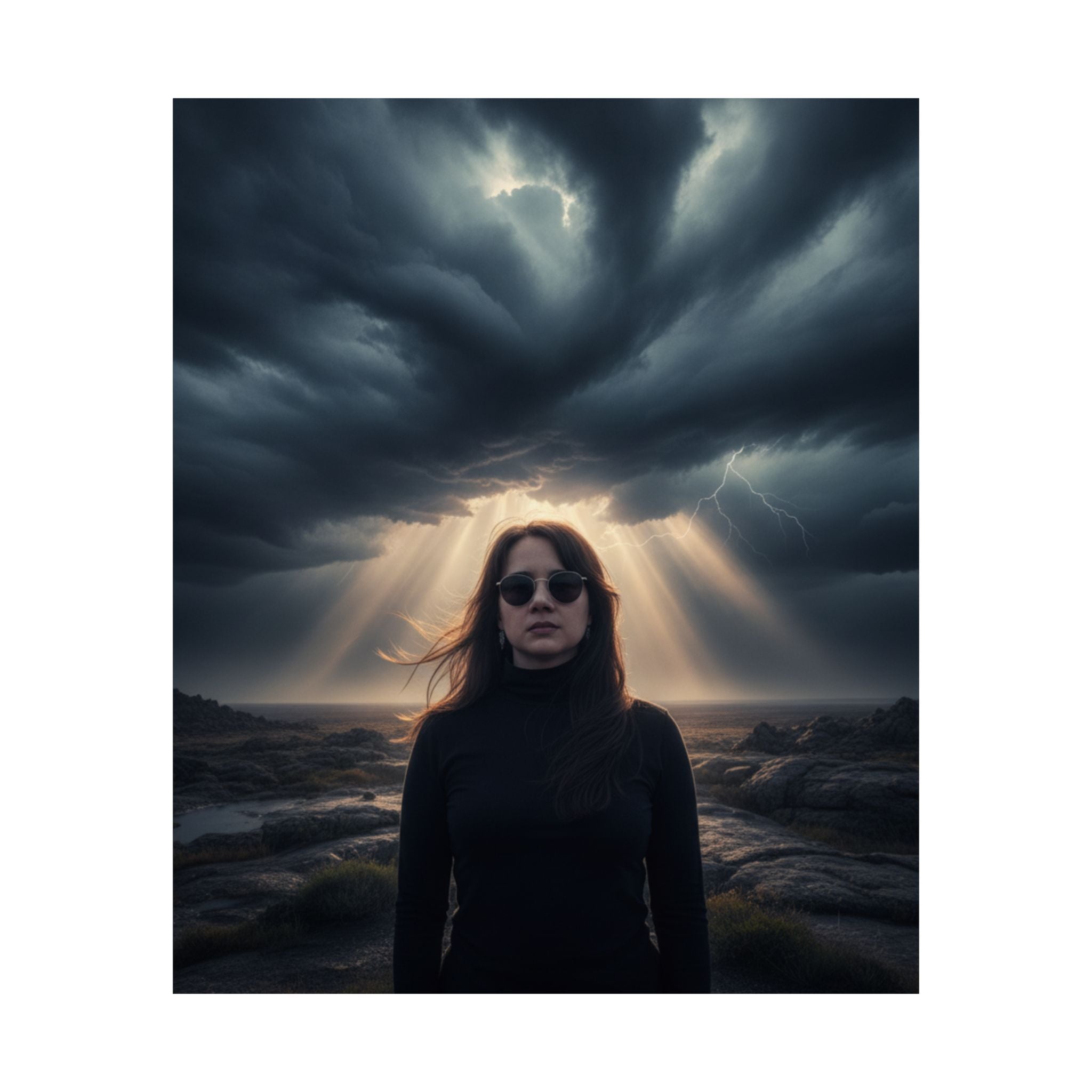 Dramatic Storm — Person — Matte Poster