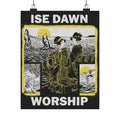 Streetwear Collage — Women Worshipping The Rising Sun Between The Twin Rocks At Ise — Matte Poster