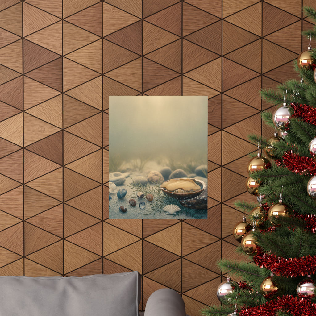 Scenic Nature — Shells Under Water — Matte Poster