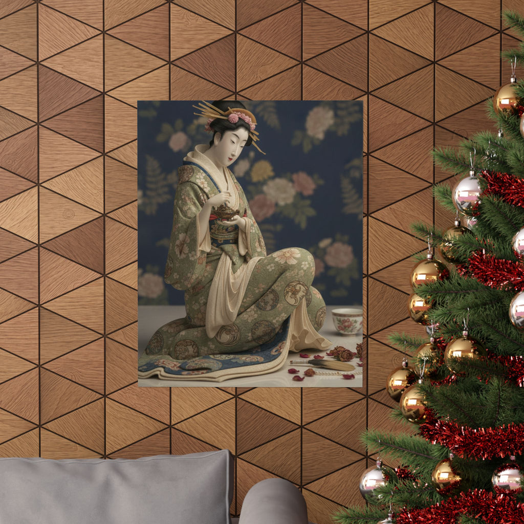 Product Marketing — Konosato Of Takeya Seated, Holding An Incense Burner — Matte Poster
