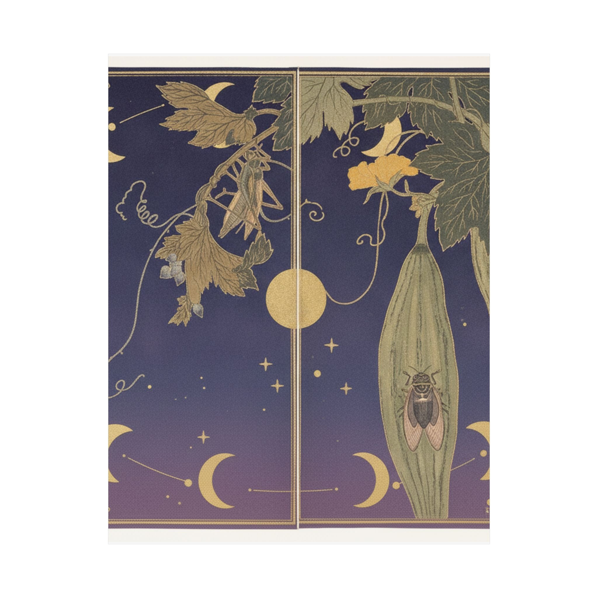Celestial — Grasshopper (Kirigirisu); Cicada (Semi), From The Picture Book Of Crawling Creat — Matte Poster