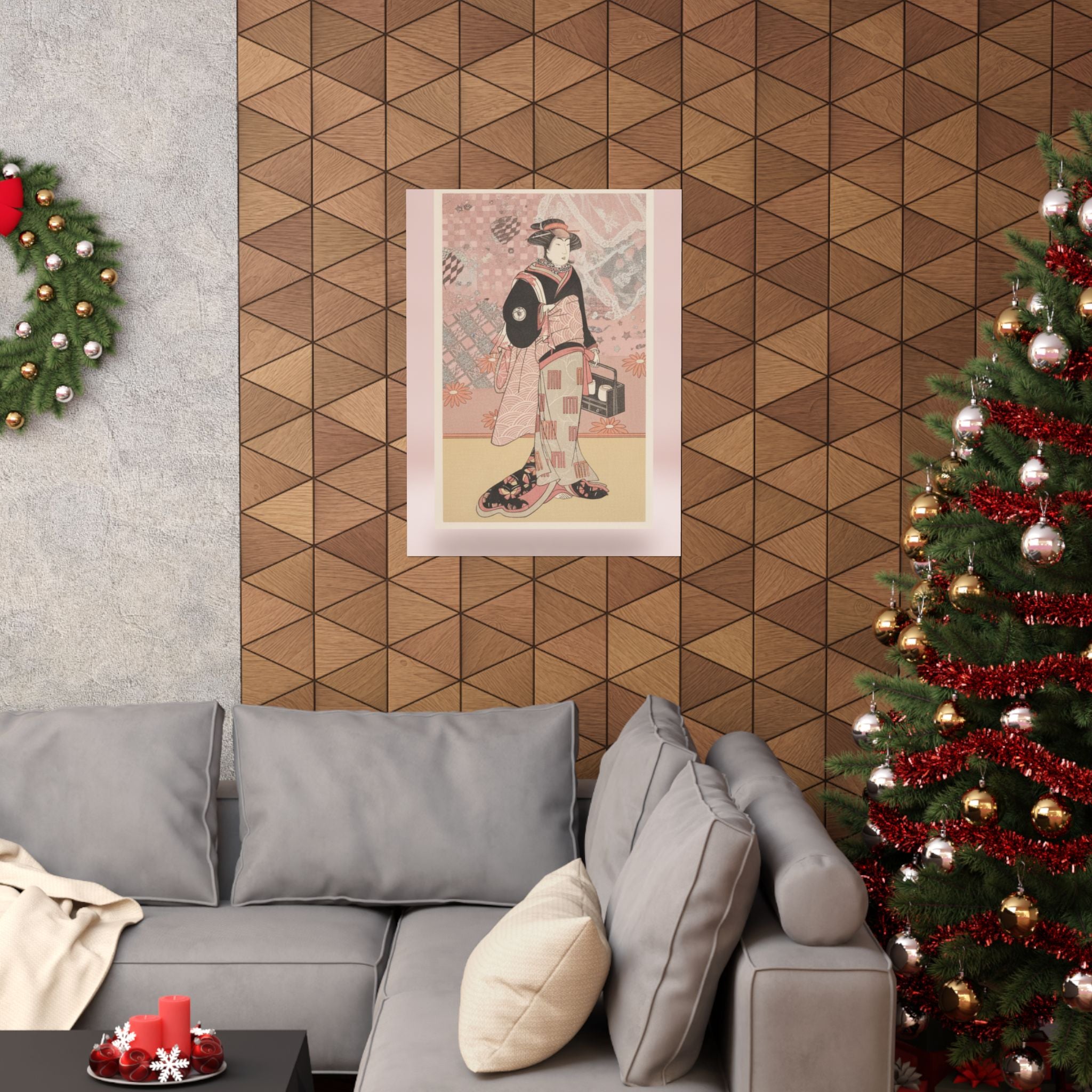 Product Marketing — The Actor Iwai Hanshiro Iv As A Woman In A Black Kimono — Matte Poster