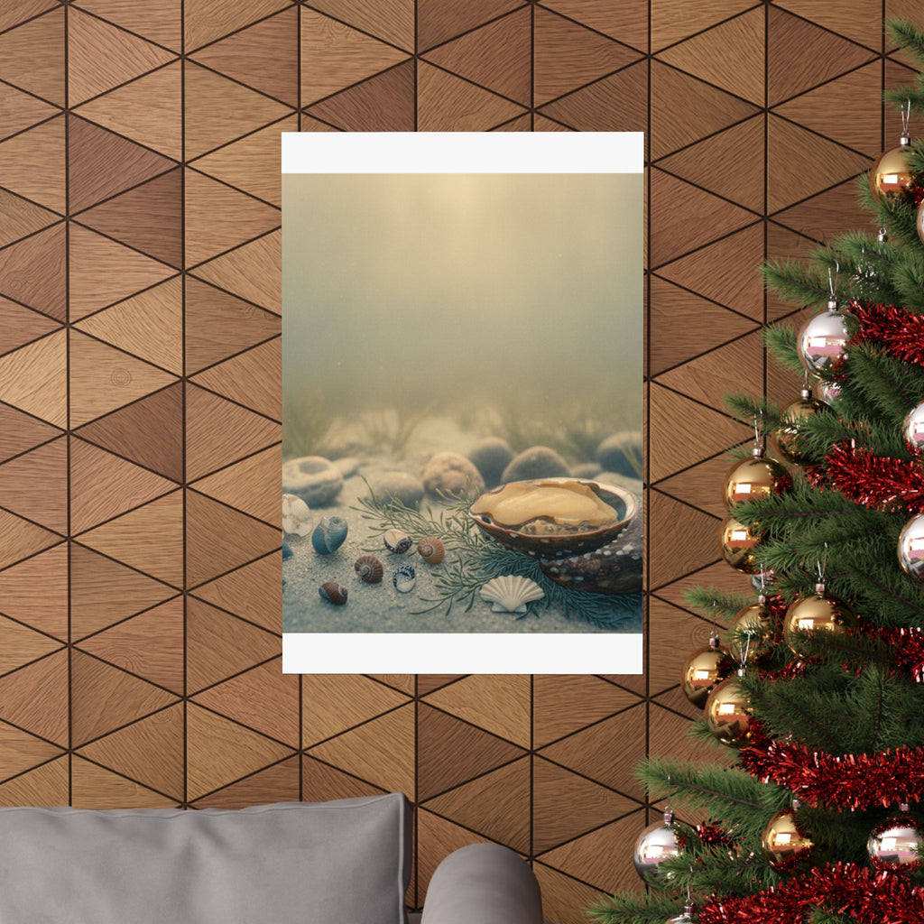 Scenic Nature — Shells Under Water — Matte Poster