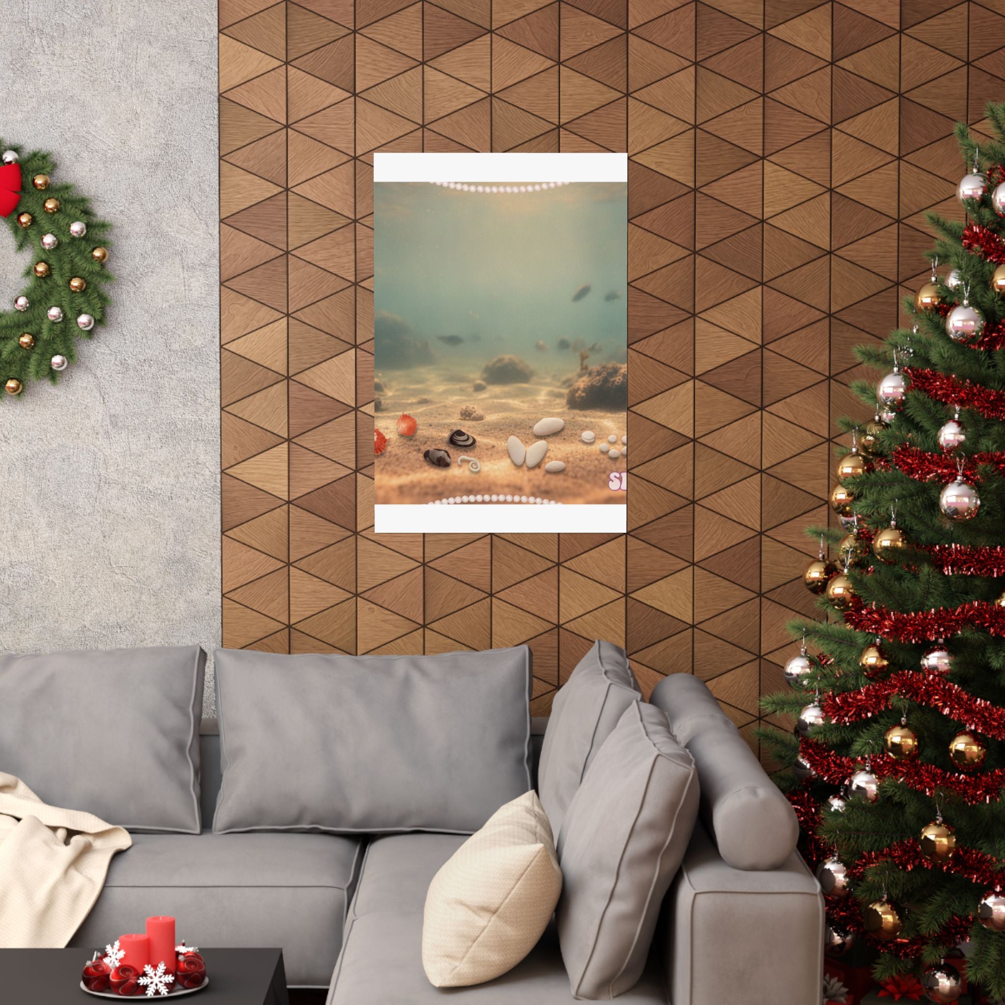 Scenic Nature — Shells Under Water — Matte Poster
