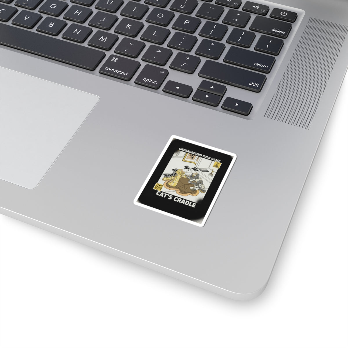 Streetwear Collage — Two Young Women Seated By A Kotatsu Playing Cat'S Cradle — Kiss-Cut Sticker