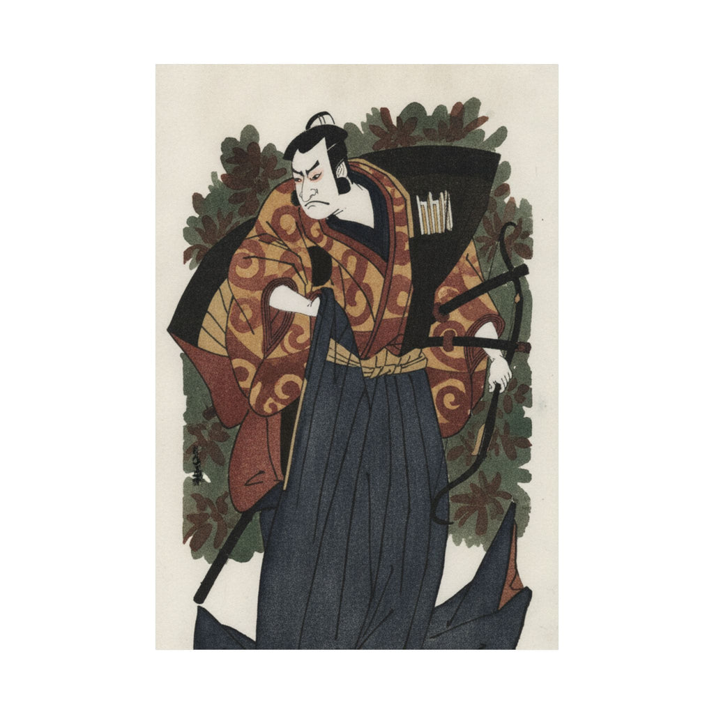Watercolor — The First Nakamura Nakazo As A Man Of High Rank Attired In Naga-Bakama — Matte Poster