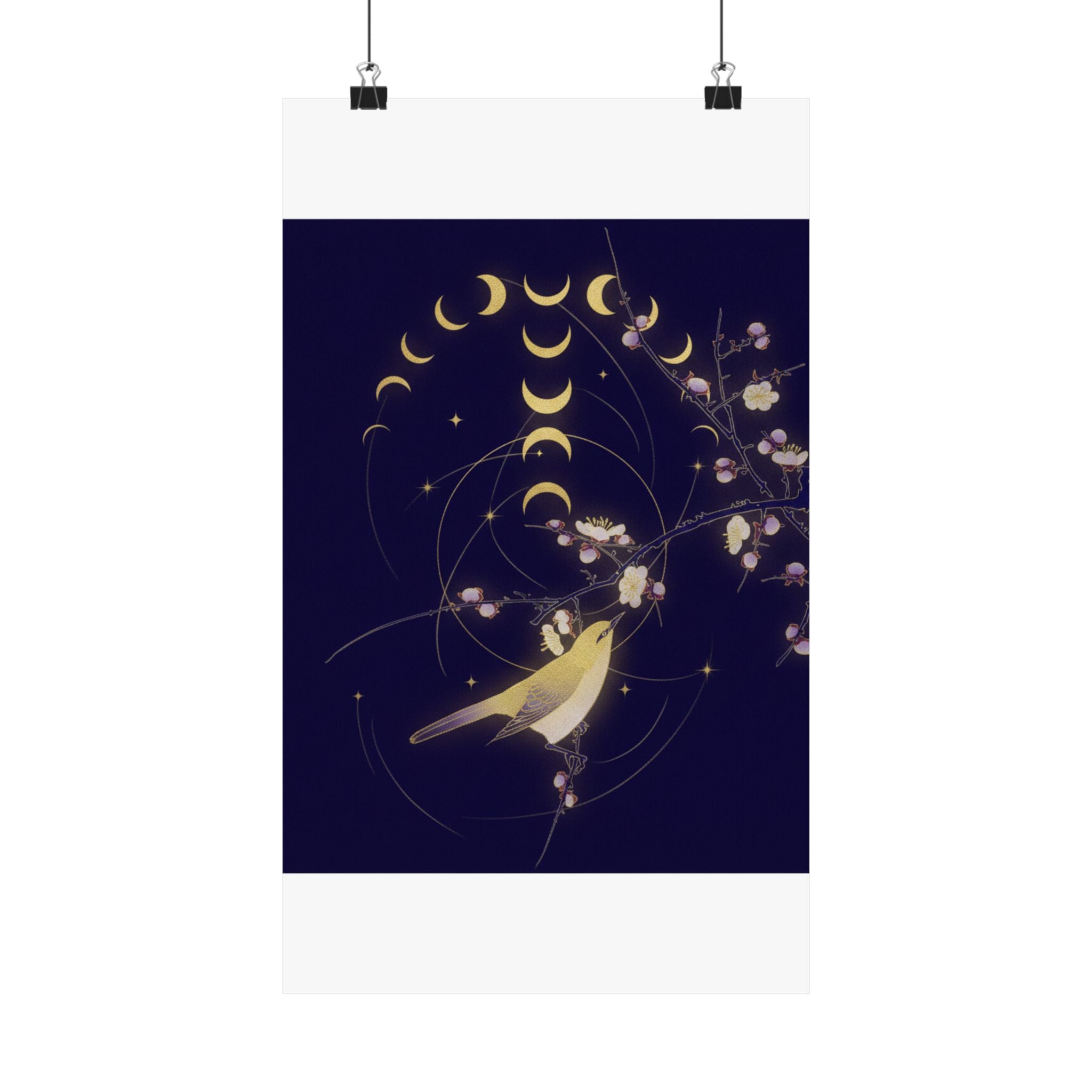 Celestial — New Moon; Nightingale On A Plum Branch — Matte Poster