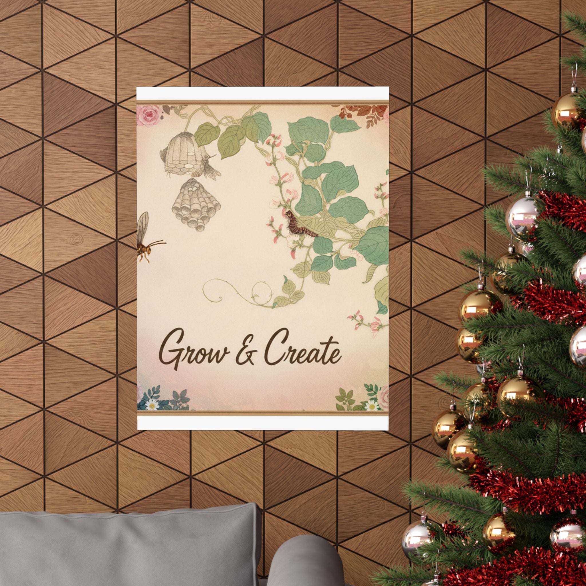 Affirmation — Paper Wasp (Hachi); Hairy Caterpillar (Kemushi), From The Picture Book Of Crawli — Matte Poster