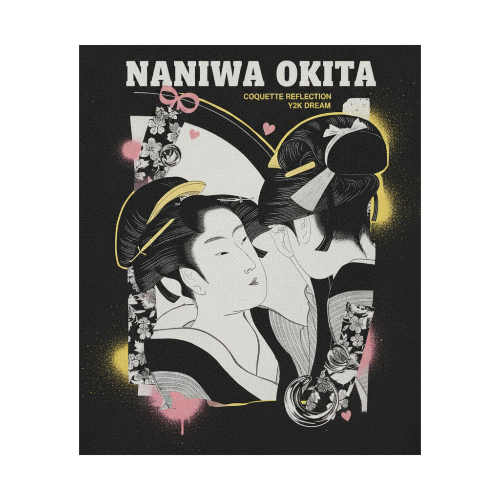 Streetwear Collage — Naniwa Okita Admiring Herself In A Mirror — Matte Poster