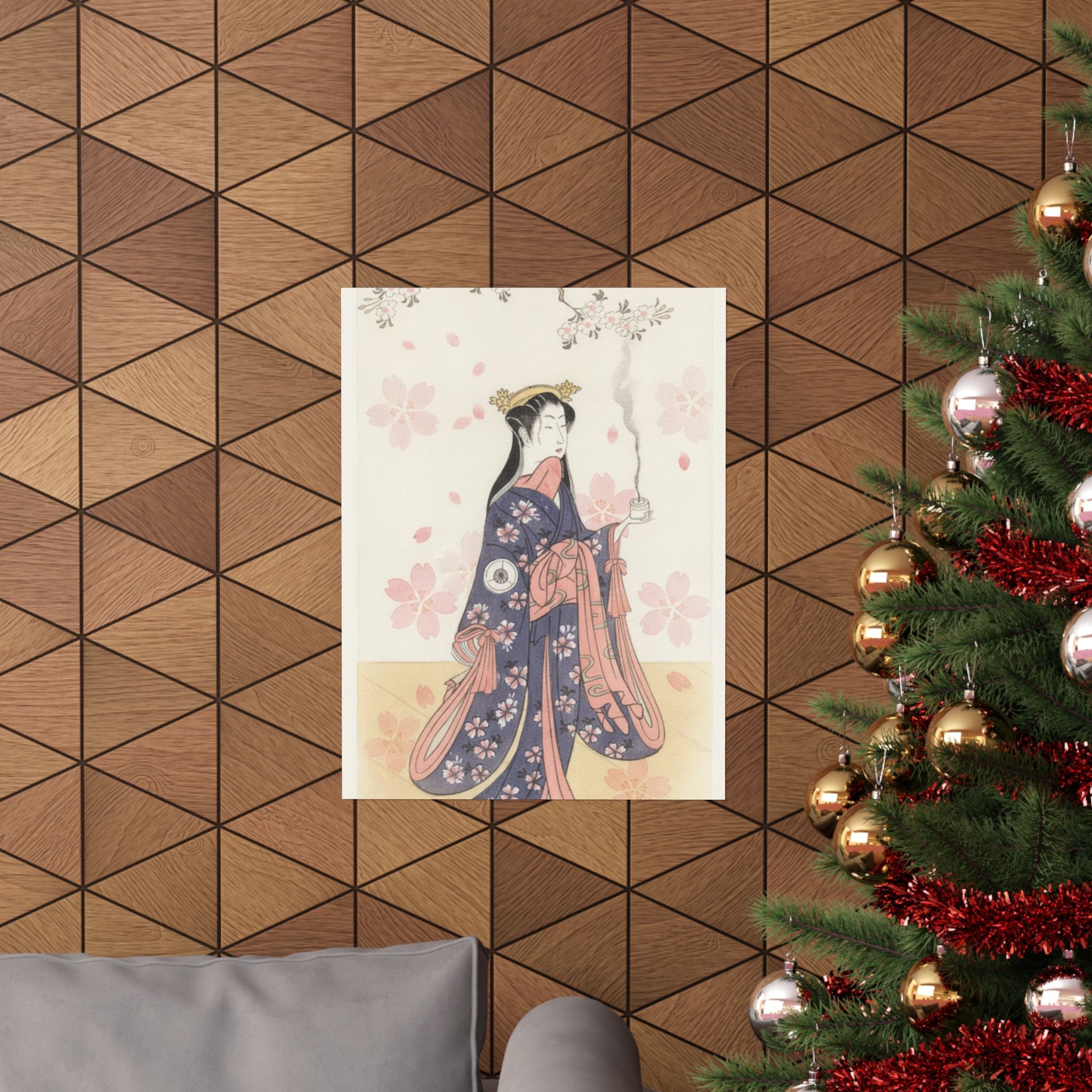 Watercolor — The Actor Iwai Hanshirō Iv As Sakura Hime, The Cherry Princess — Matte Poster