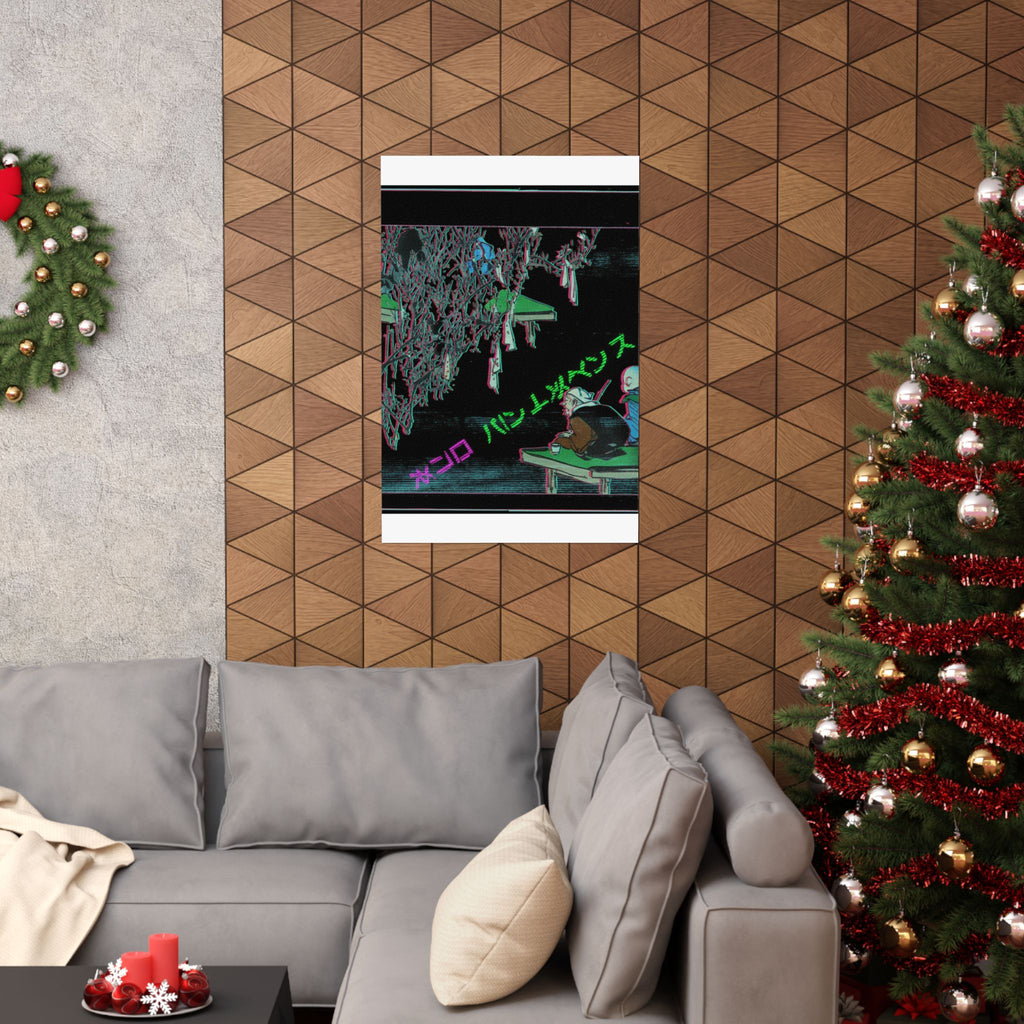 Glitch Culture — Two Pilgrims Gazing At A Tree Festooned With Prayers — Matte Poster
