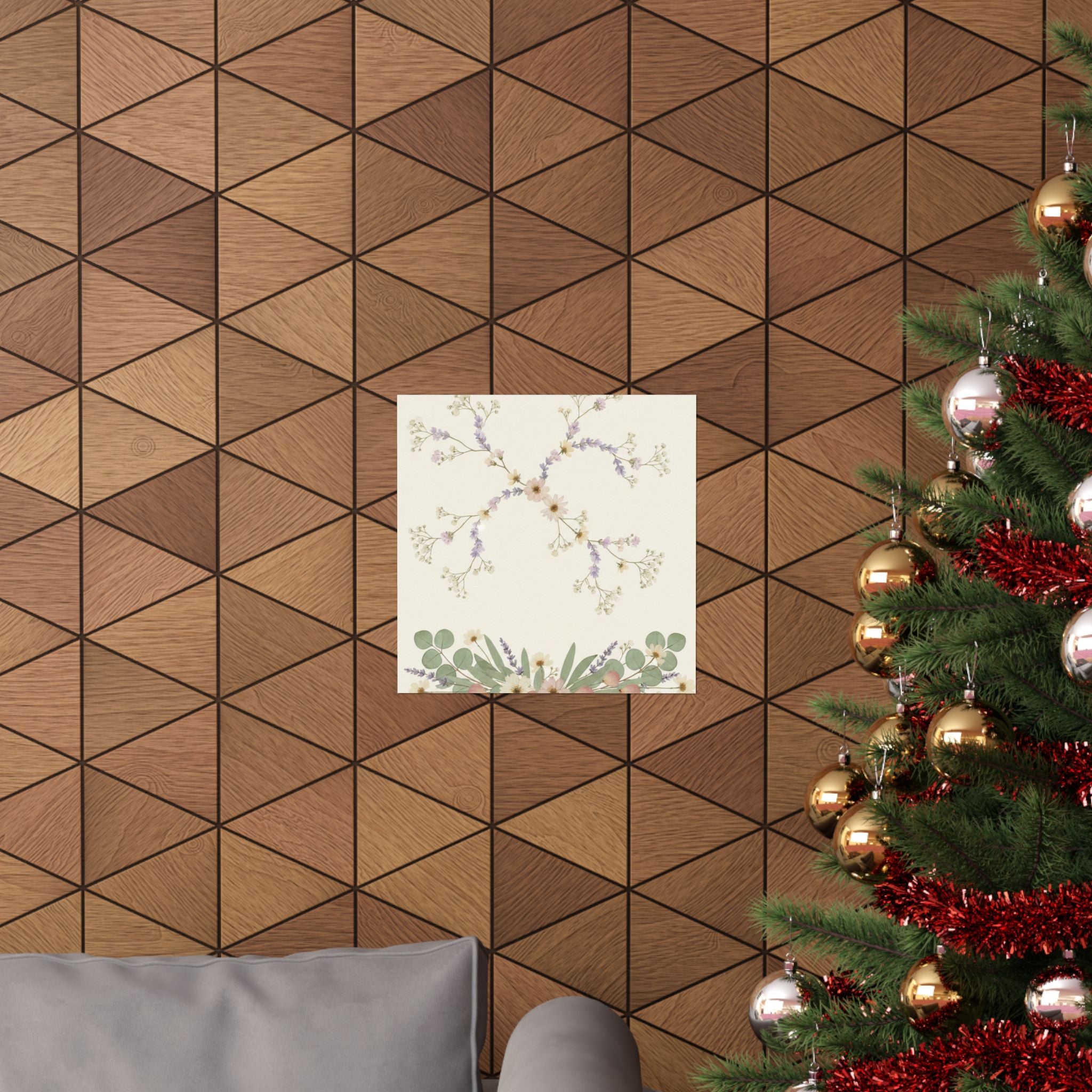 Pressed Lavender & Eucalyptus Garland Matte Poster