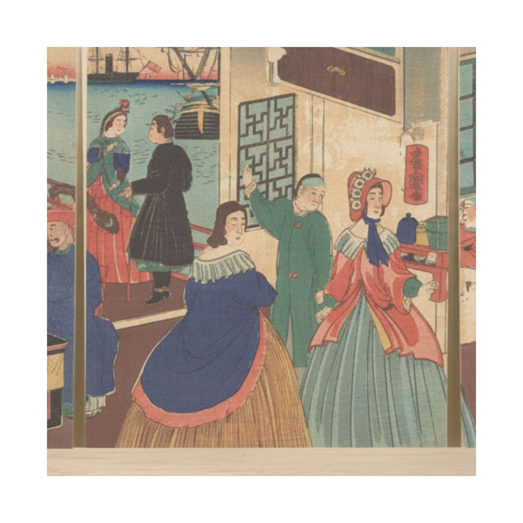 Product Marketing — People Of The Five Nations Drinking And Eating (Gokakoku Jinbutsu Dontaku No Zu) — Matte Poster