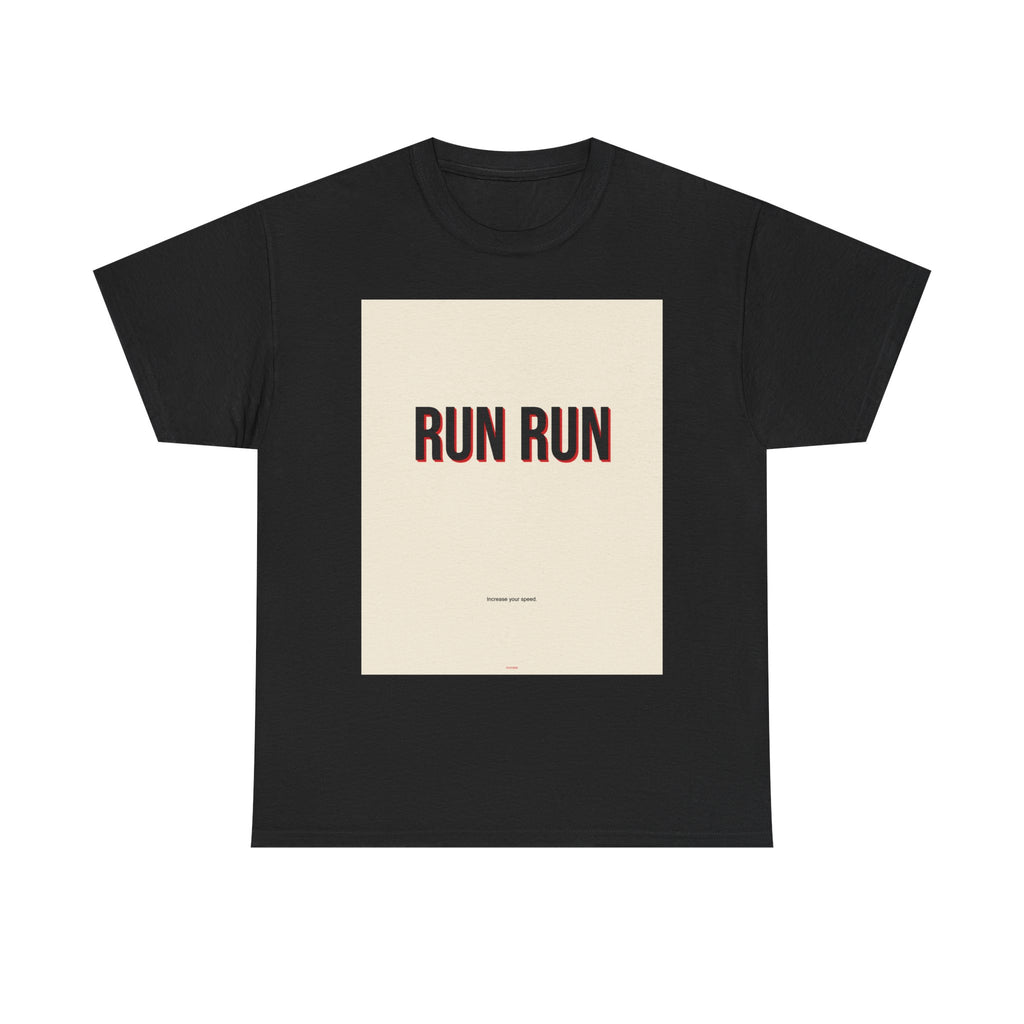 RUN RUN graphic tee by Zukkay