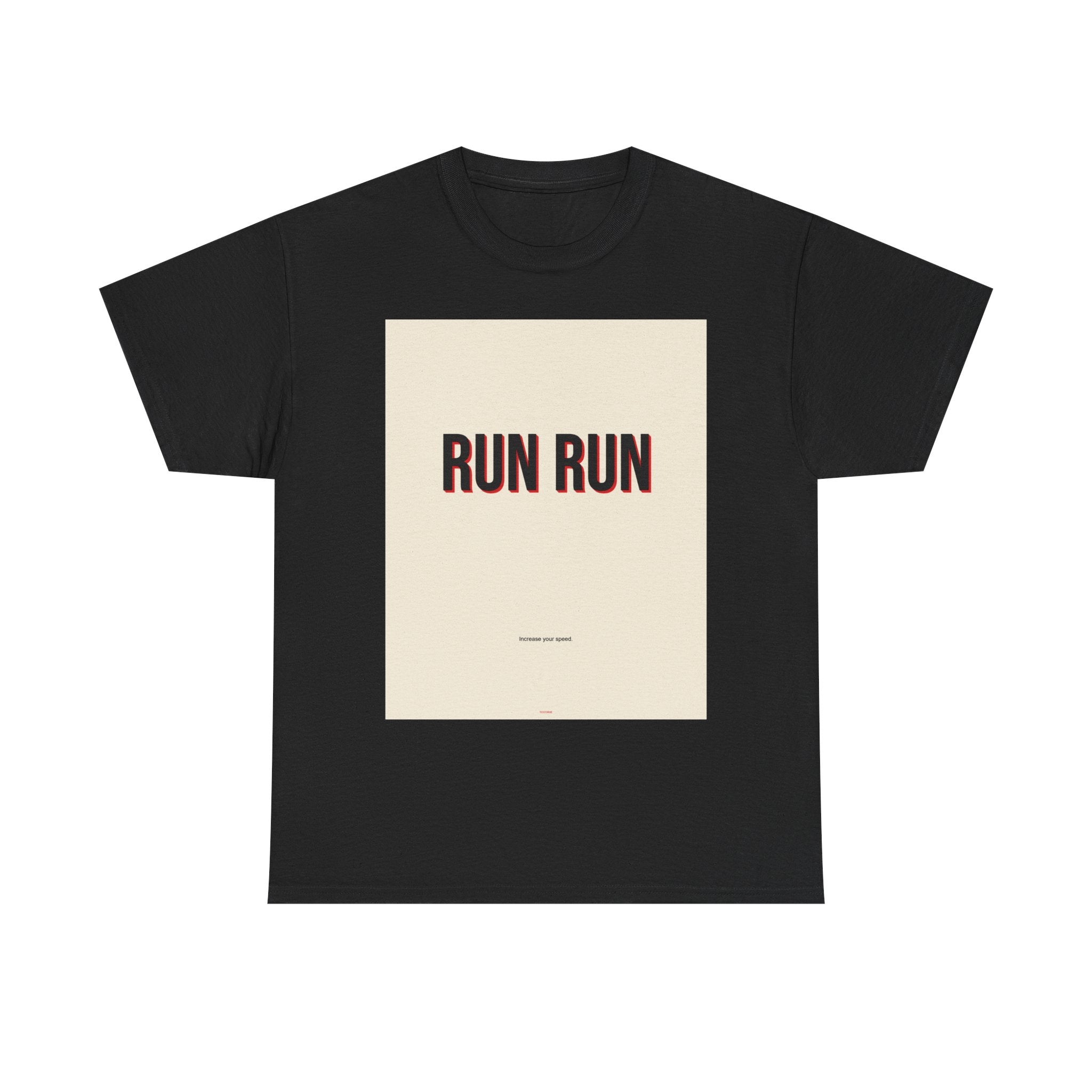 RUN RUN graphic tee by Zukkay